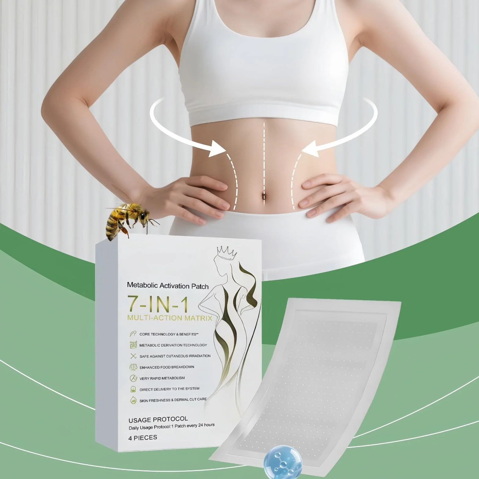 Plaster odchudzający - plaster wyszczuplający brzuch, plaster wyszczuplający brzuch, naturalna formuła na płaski i wąski krój