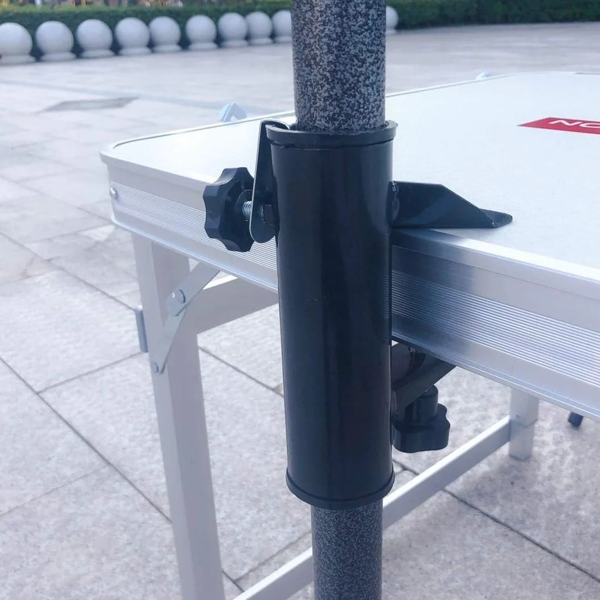 Uchwyt na parasol balkonowy, uchwyt na parasol przeciwsłoneczny, zacisk do parasola tarasowego, zacisk balkonowy, parasol ogrodowy, na imprezy na świeżym powietrzu, do ogrodu, na taras, balkon,