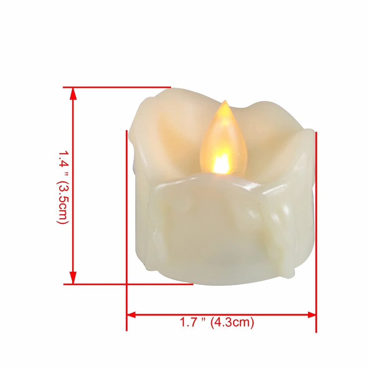 Świece bezpłomieniowe, realistyczne, migoczące świeczki LED typu tealight, 300 godzin światła non-stop, z pilotem zdalnego sterowania i timerem 2/4/6/8 godzin, kolor kości słoniowej, 6 sztuk/opakowanie (białe)