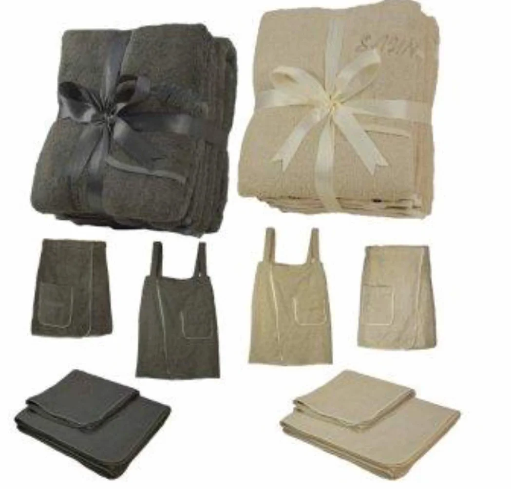 EXKLUSIV HEIMTEXTIL Zestaw do sauny, 3-częściowy, frotte, kilt do sauny, ręcznik do sauny, sarong, męski, ciemnoszary/antracyt