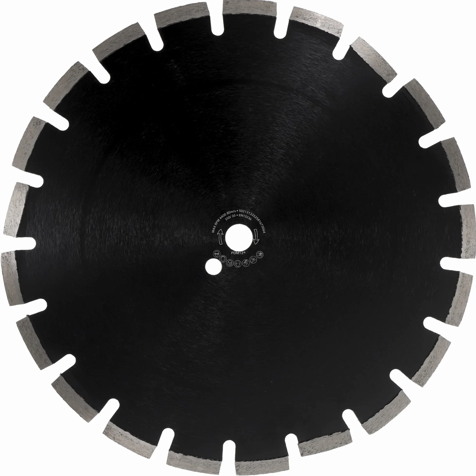 PRODIAMANT Tarcza diamentowa 350 mm x 20 mm ścierna do dróg, asfaltu, jastrychu, lekkiego betonu, świeżego betonu, piaskowca i szamotu