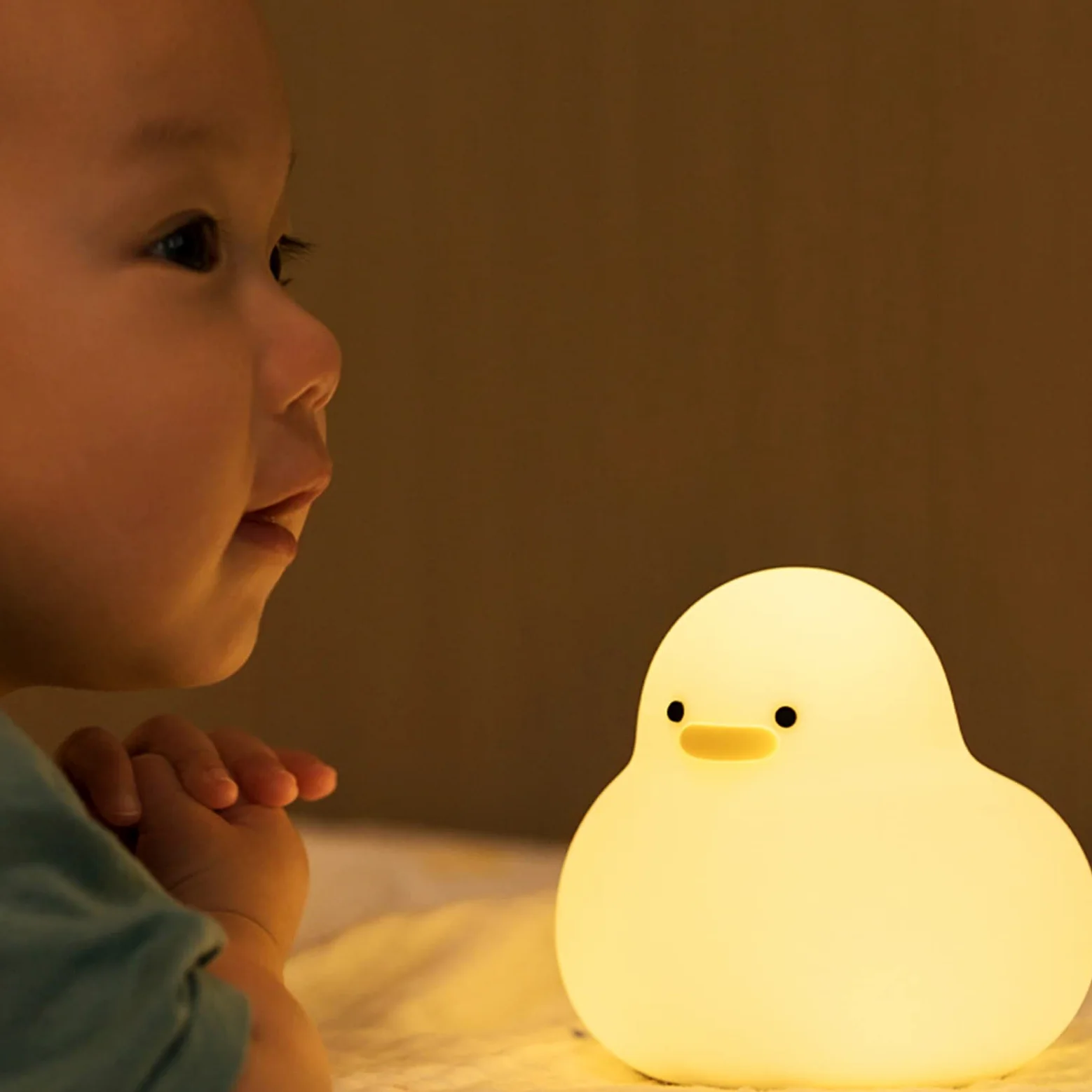 Kaczki Lampka nocna dla dzieci, Śliczne kaczki Silikonowa lampka nocna do pokoju dziecięcego, Akumulator Przedszkole Baby Night Light Touch Light Ozdoba na biurko Prezenty dla dzieci Chłopcy Dziewczęt