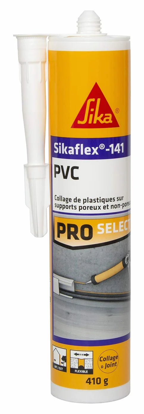 Sika flex-141 PVC szary beton, miękki klej uszczelniający, klej plastikowy na porowatych i nieporowatych podłożach, mocowanie do PCW, wewnątrz i na zewnątrz, 290 ml