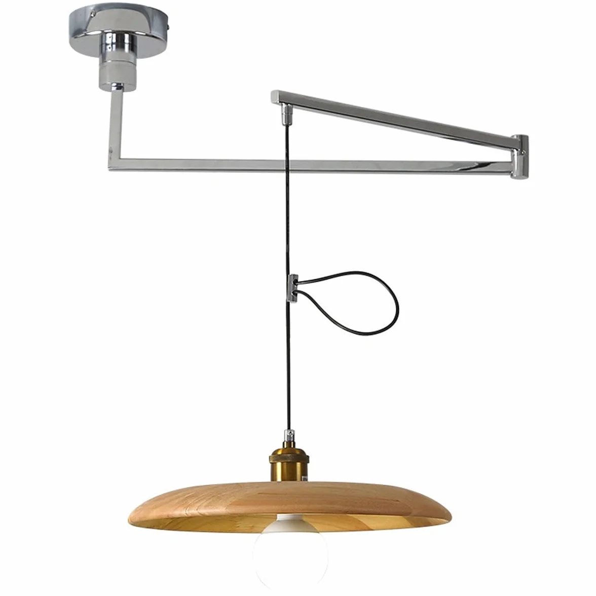 Nowoczesna regulowana drewniana lampa wisząca z połowy wieku - vintage przemysłowa lampa sufitowa z ramieniem obrotowym do jadalni kuchni wyspa restauracji żyrandol oświetlenie