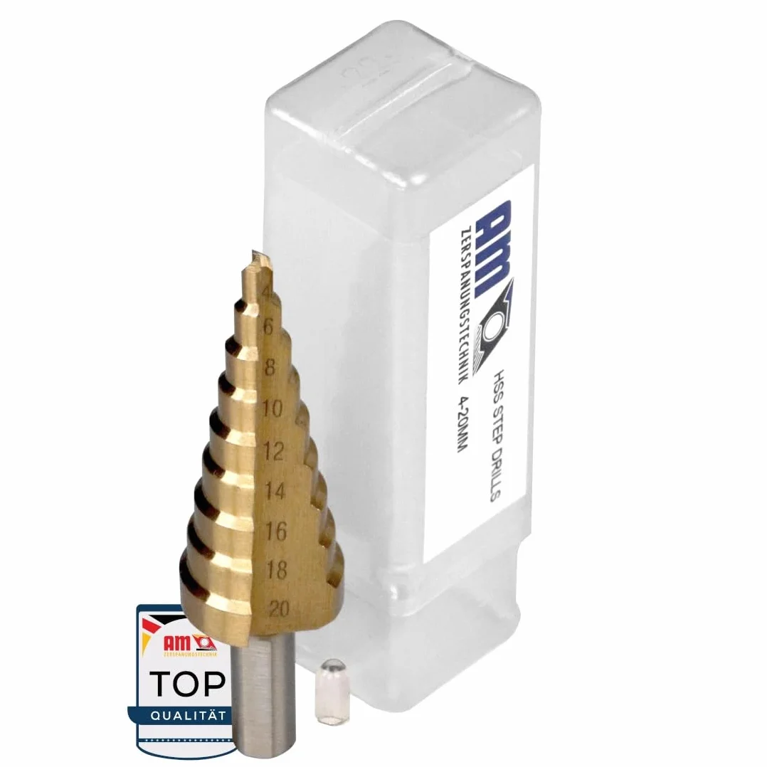 HSS TiN wiertło stopniowe 4-20 mm | wiertło do obierania