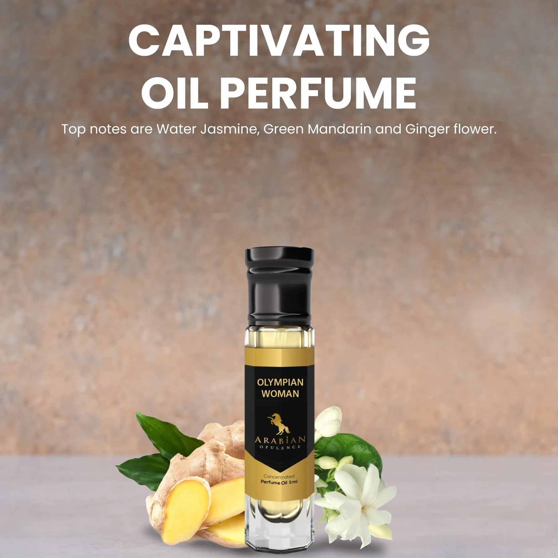 Arabian Opulence FR226 OLYMPIAN WOMAN skoncentrowany olejek perfumowany, bursztynowy kwiatowy zapach w rolce dla kobiet, długotrwałe perfumy na bazie oleju, bezalkoholowy olejek do ciała (6 ml)