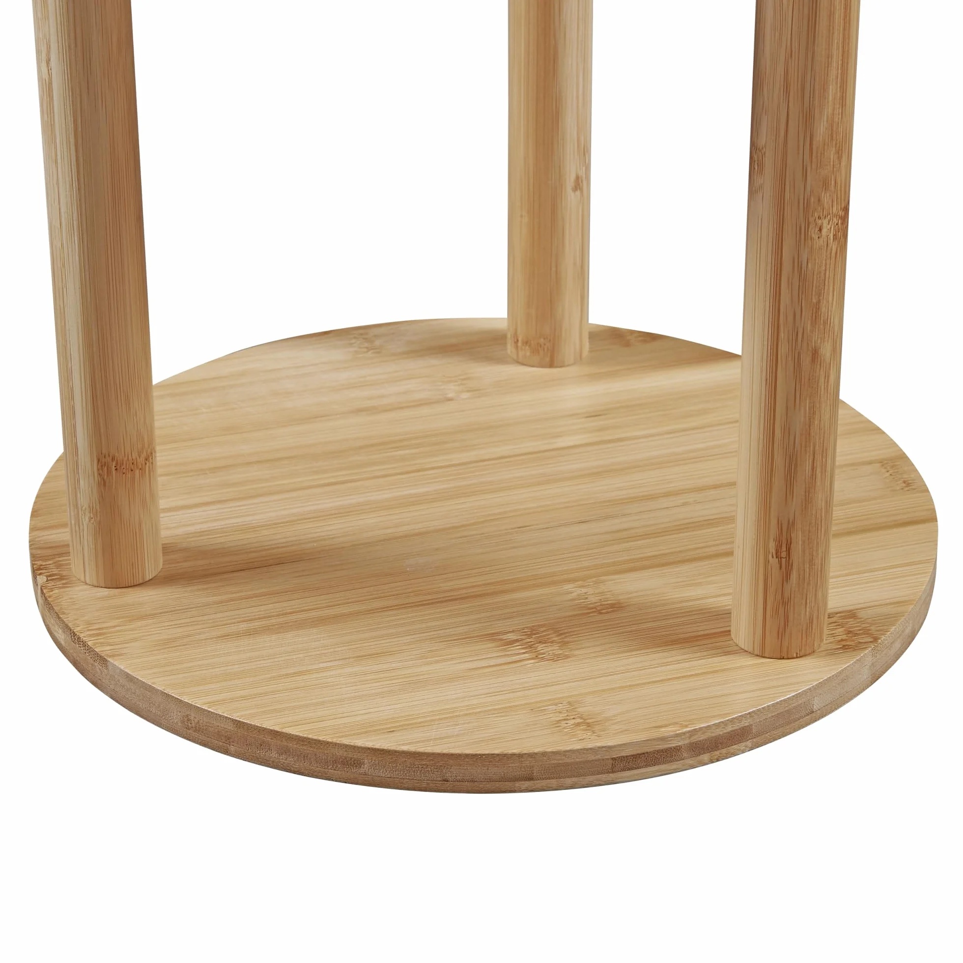 [en.casa] Stojak na rośliny "Sastamala" z 3 półkami 80 x 31 x 31 cm bambus/biały