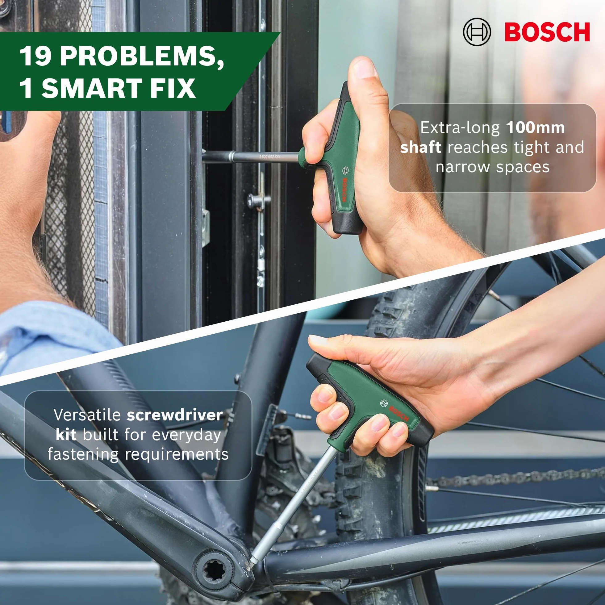 Bosch 19-częściowy zestaw z wkrętakiem (z rękojeścią typu T) (Akcesoria Narzędzi Ręcznych)