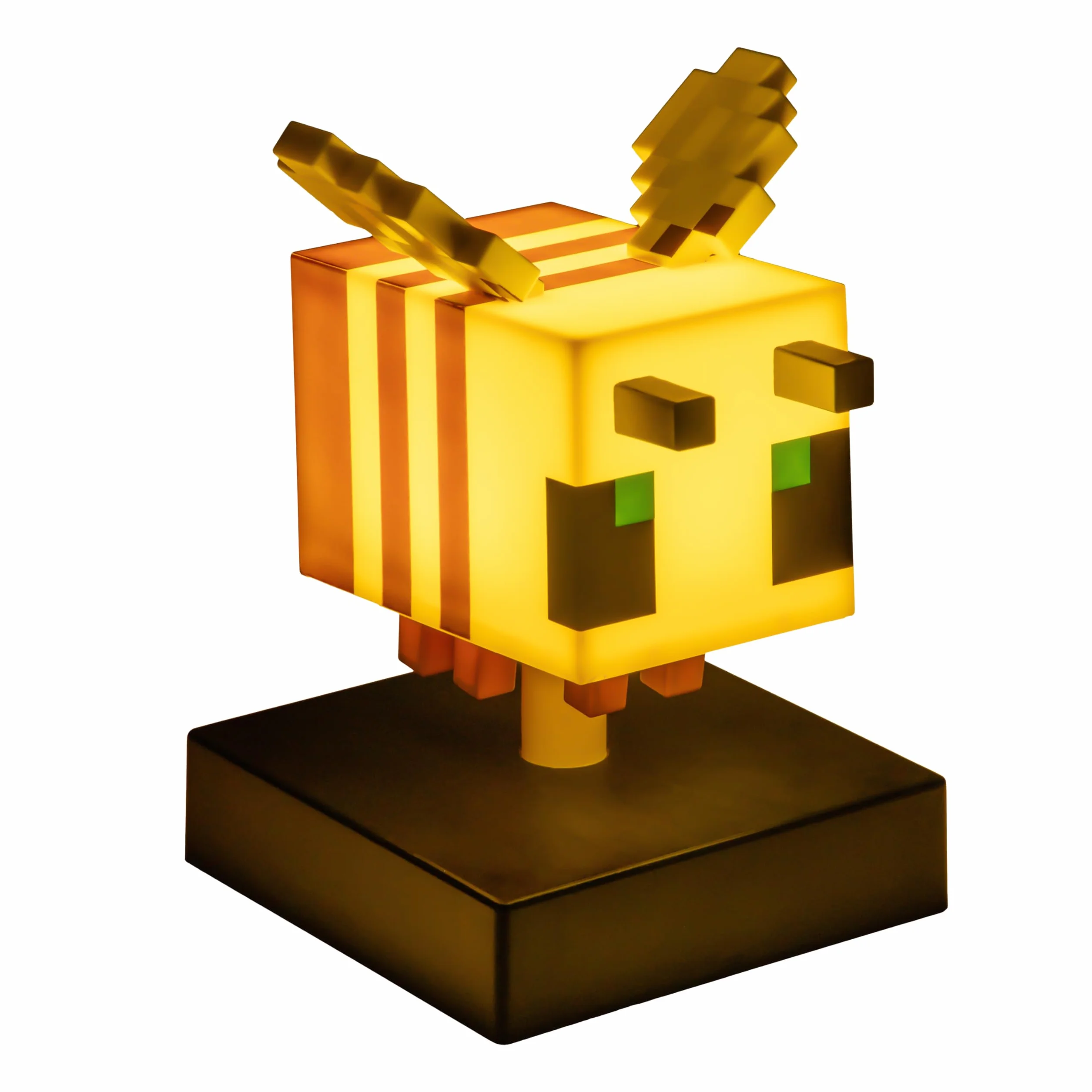 Paladone Minecraft Bee Icon Light, podświetlana figurka 11 cm do sypialni lub przestrzeni do gier, miękka świecąca lampa akumulatorowa