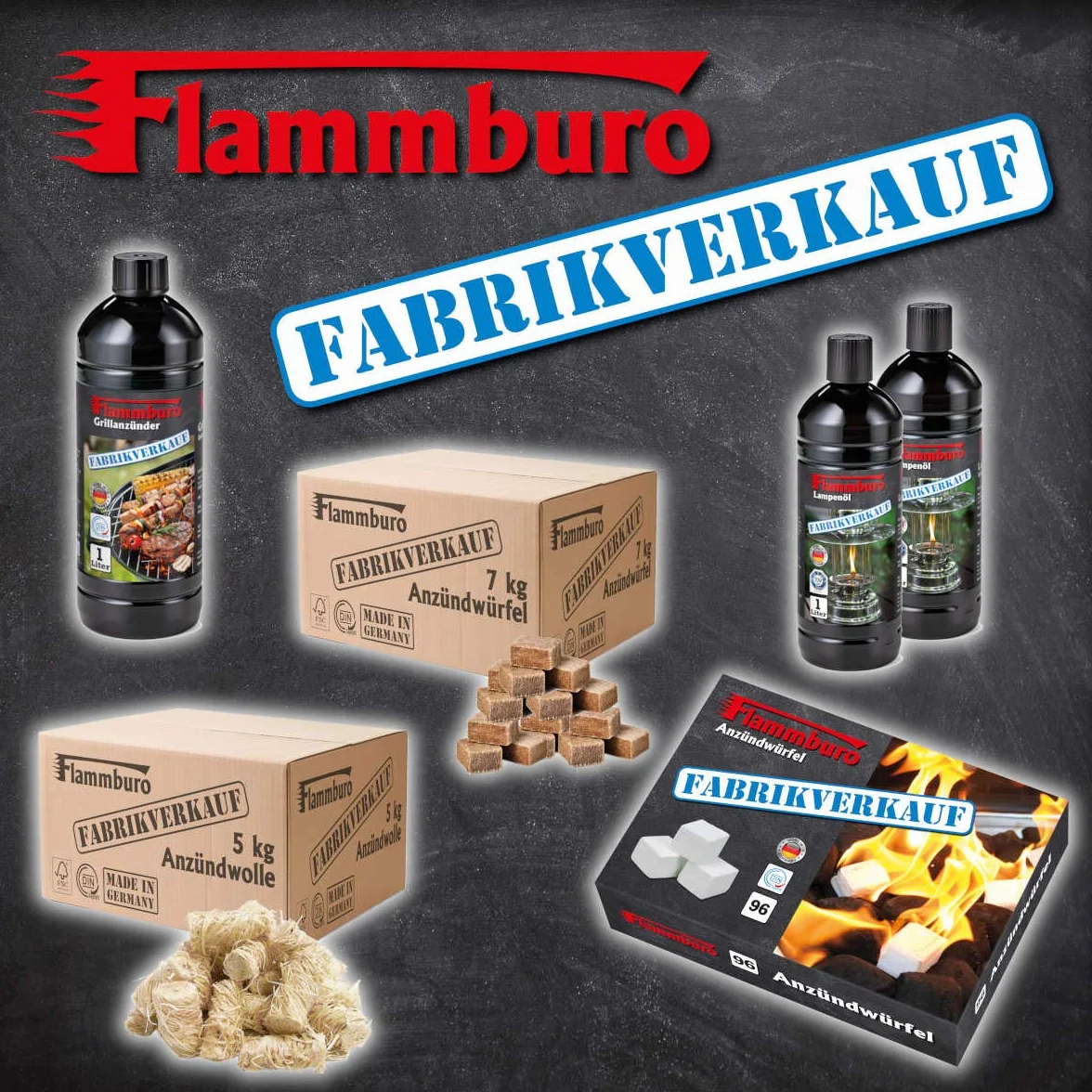 FLAMMBURO podpałka do grilla 6 x 1 litr płynna rozpałka