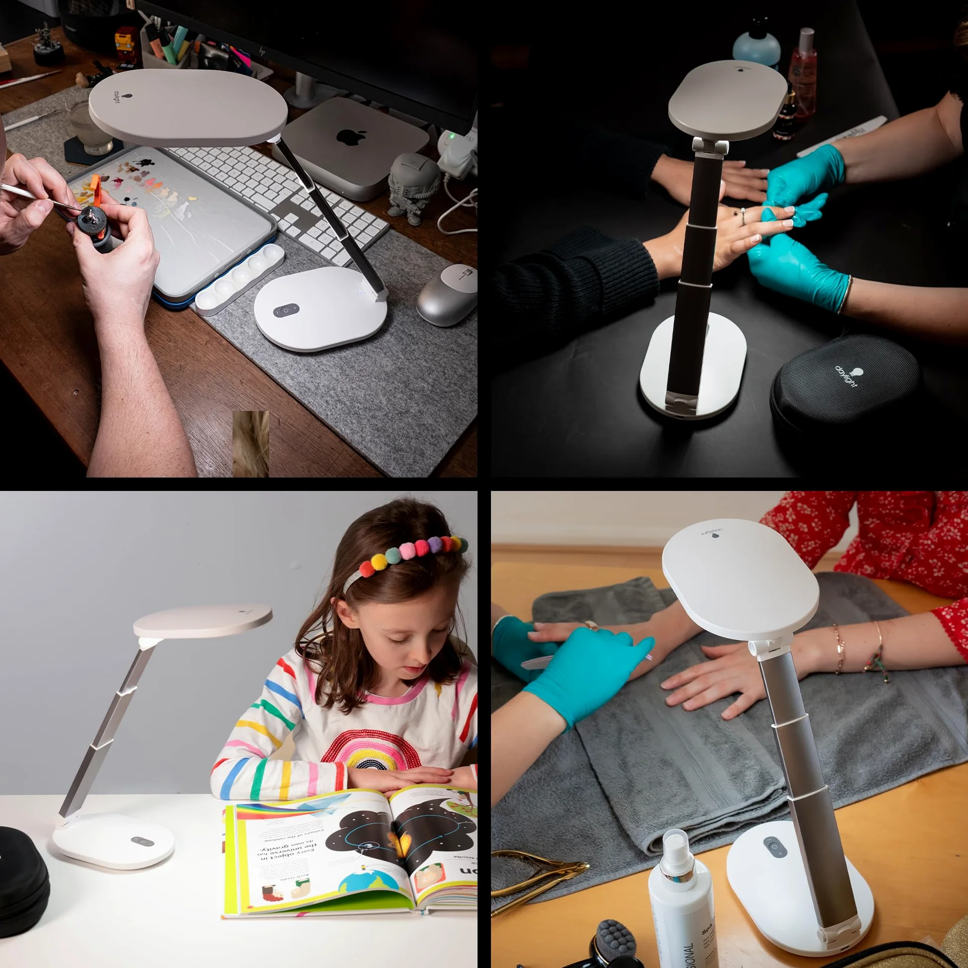 daylight Foldi Go Lampa biurkowa LED, lampka do czytania z akumulatorem, możliwość ściemniania, składana, LED, światło dzienne