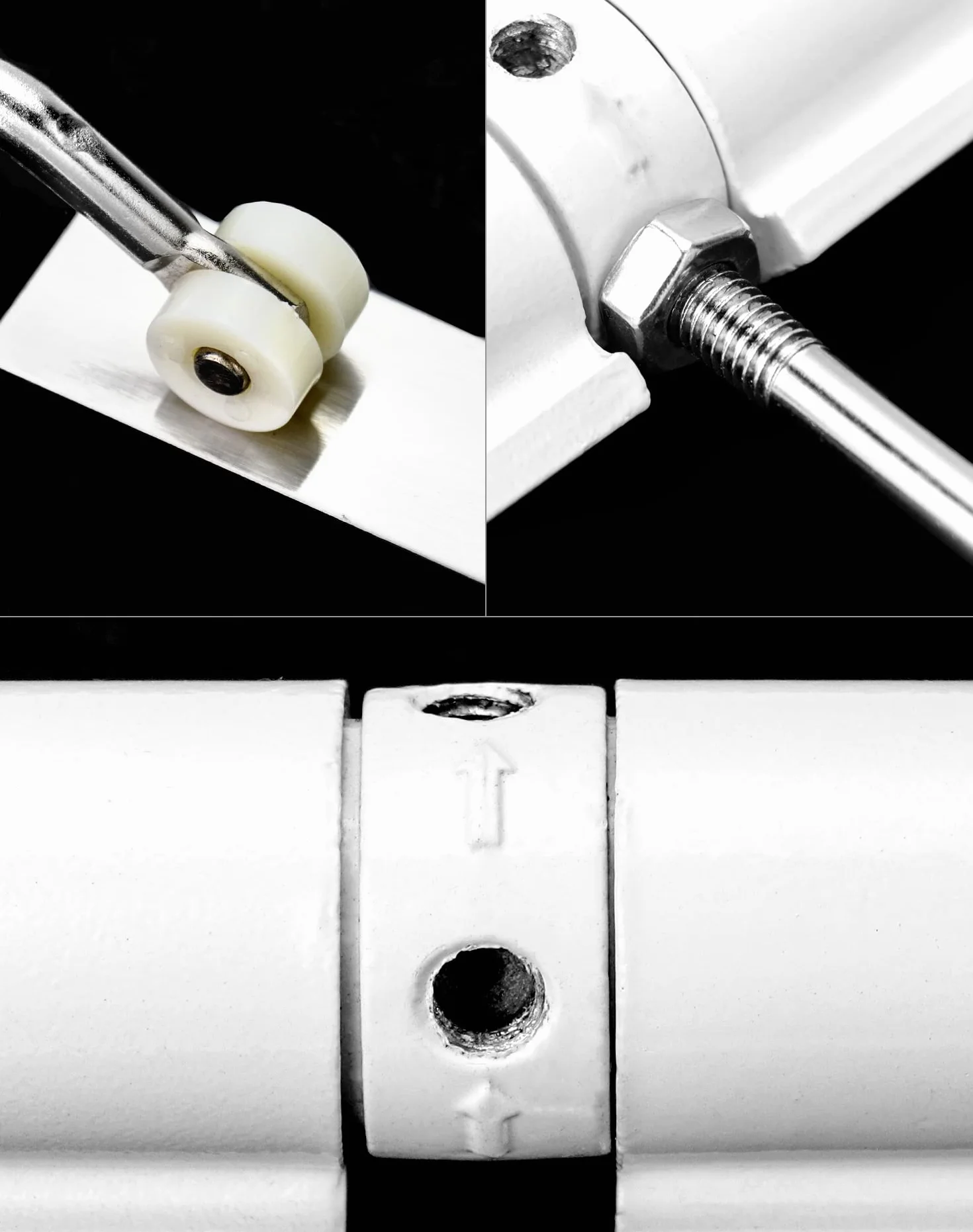QWORK® Automatyczne zamykanie drzwi, zamykanie drzwi sprężynowych, stop aluminium, do drzwi rodzinnych, drzwi drewniane, maksymalna szerokość drzwi 1000 mm, czarny
