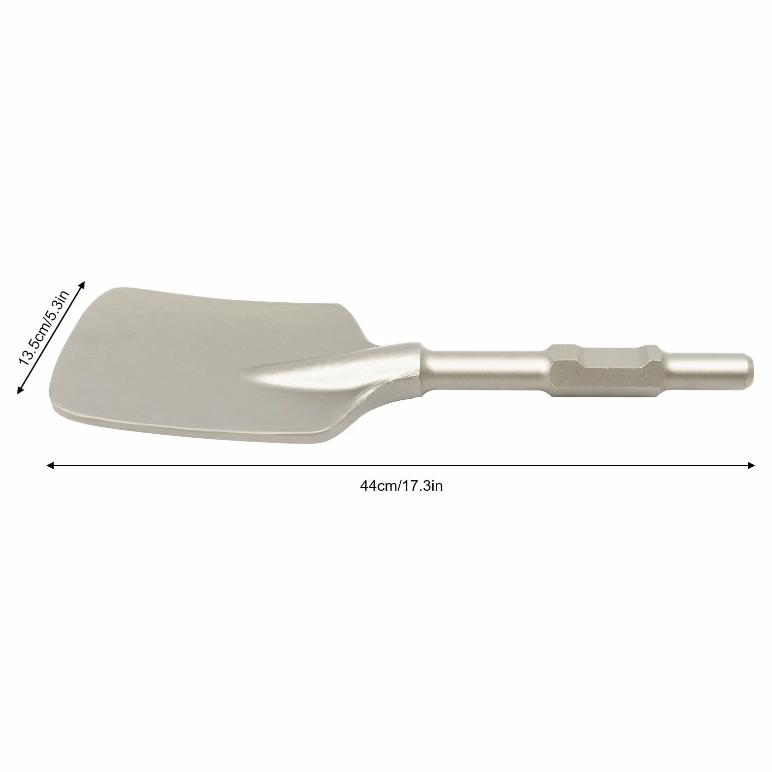 SDS HEX dłuto do szufli 135 x 440 mm dłuto do asfaltu do młotka do odłamywania, młotki udarowej, idealne do usuwania betonu i muru