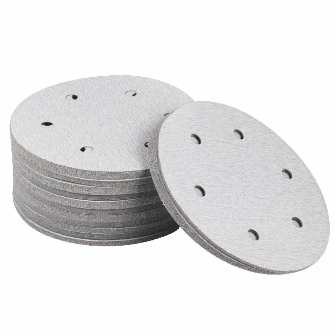 Tarcze szlifierskie 225 mm - 100 szt. papieru ściernego z rzepem do szlifierek oscylacyjnych, 9 cali, 6 otworów, różne ziarnistość (80-320)(80grit)