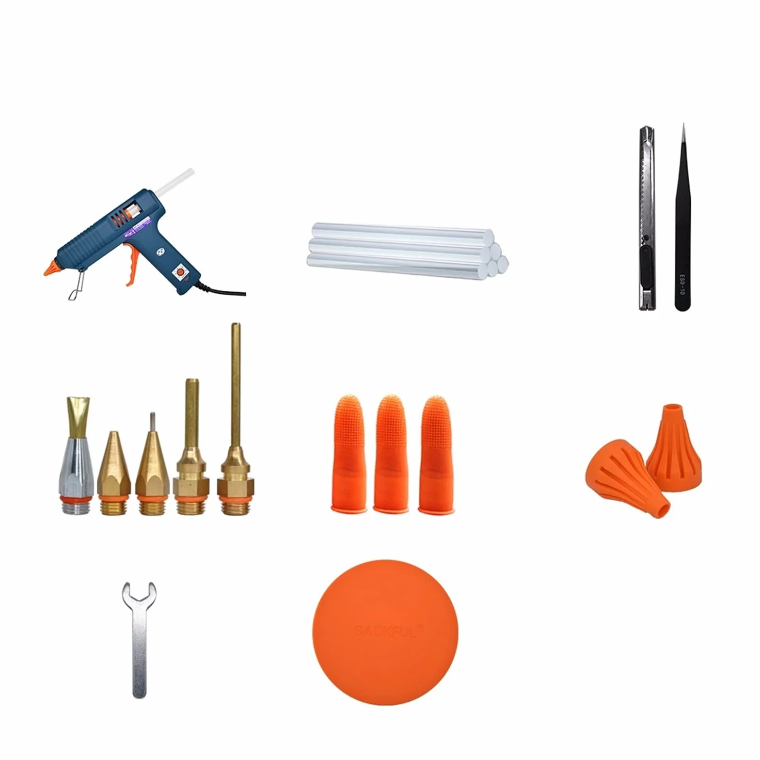 Zestaw pistoletu do klejenia na gorąco Pistolet do klejenia na gorąco 150 W, wymienna dysza, regulacja temperatury, użyj kleju w sztyfcie 11 mm, przemysłowy pistolet do klejenia do domu DIY, prezenty