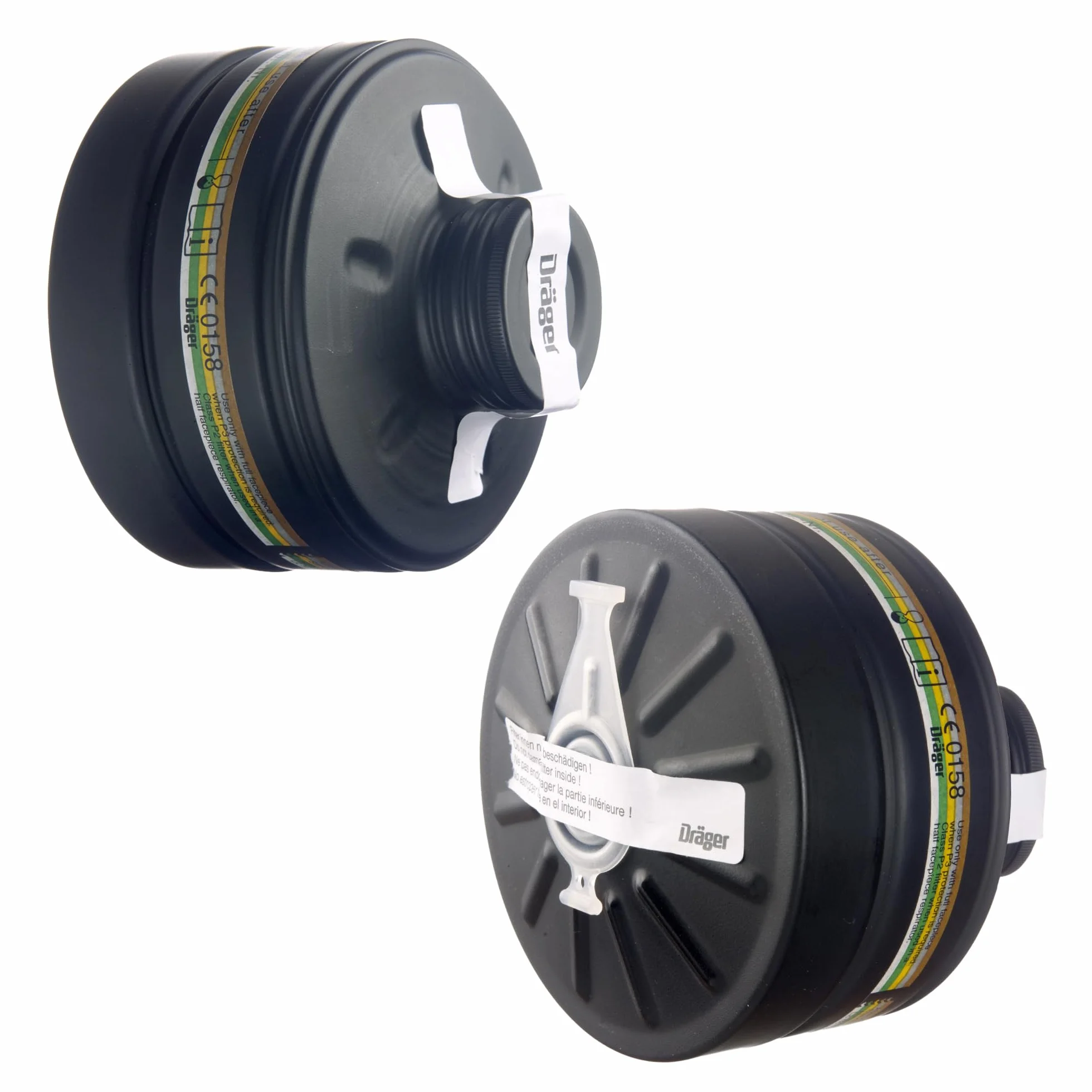 Dräger Rd40 filtr ochrony cywilnej klasy ochrony A2B2E2K2-P3 R D/NBC (czarny) do gazów, oparów, cząstek stałych, 1 szt. | filtr kombinowany do maski pełnej CDR 4500