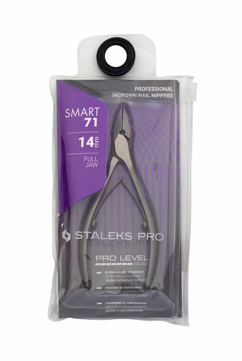 STALEKS PRO Profesjonalne wrastające szczypce do paznokci (długość ostrza - 14 mm) Smart 71, NS-71-14