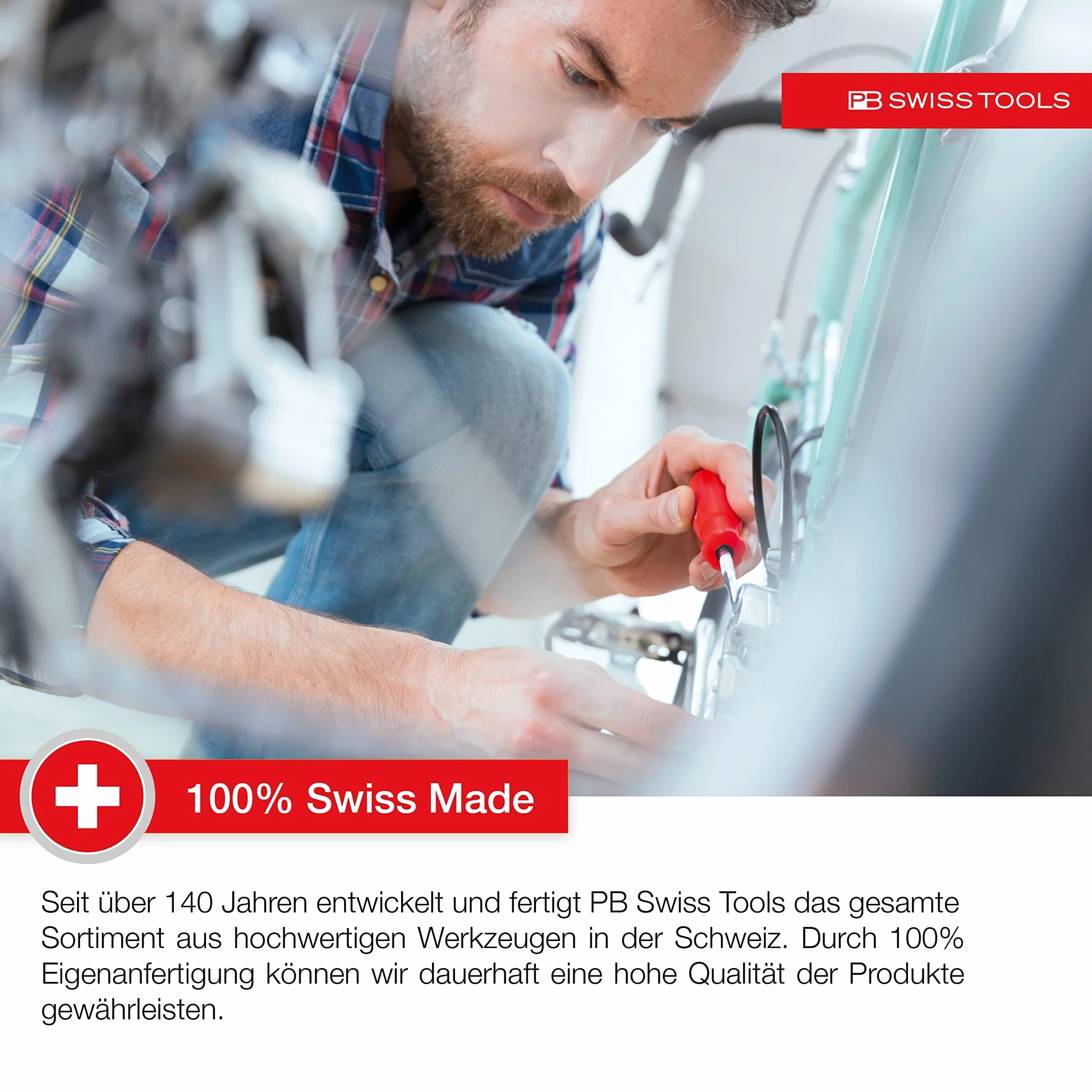 PB Swiss Tools Wkrętak z grzechotką PB 8510.R30 | 100% wyprodukowany w Szwajcarii | magnetyczny uchwyt do bitów C6, lewo/prawostronny/stały, długość ostrza 30 mm