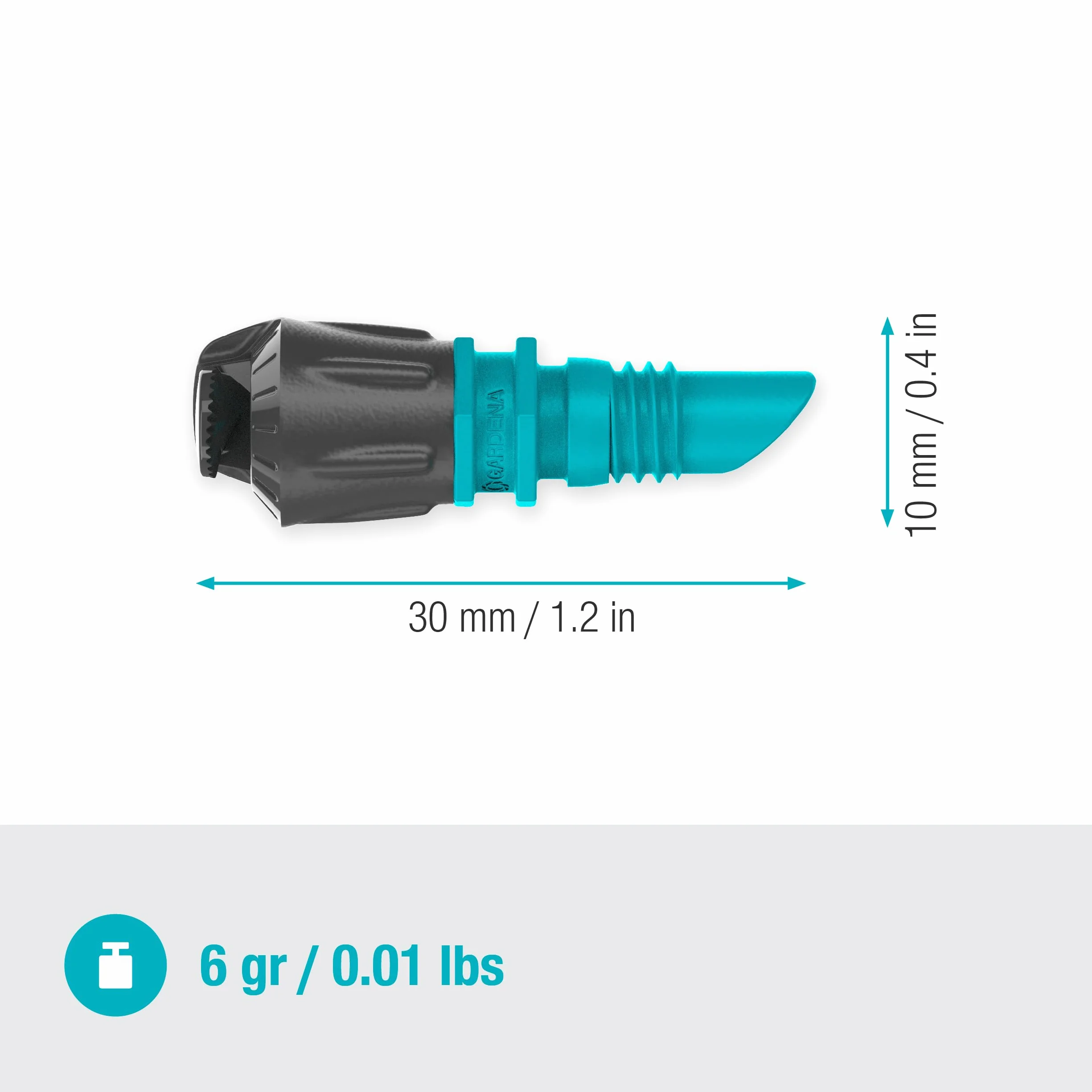 Gardena Micro-Drip dysza rozpylająca 180 stopni, regulowana, zasięg 3 m, 5 szt. (13321-20)