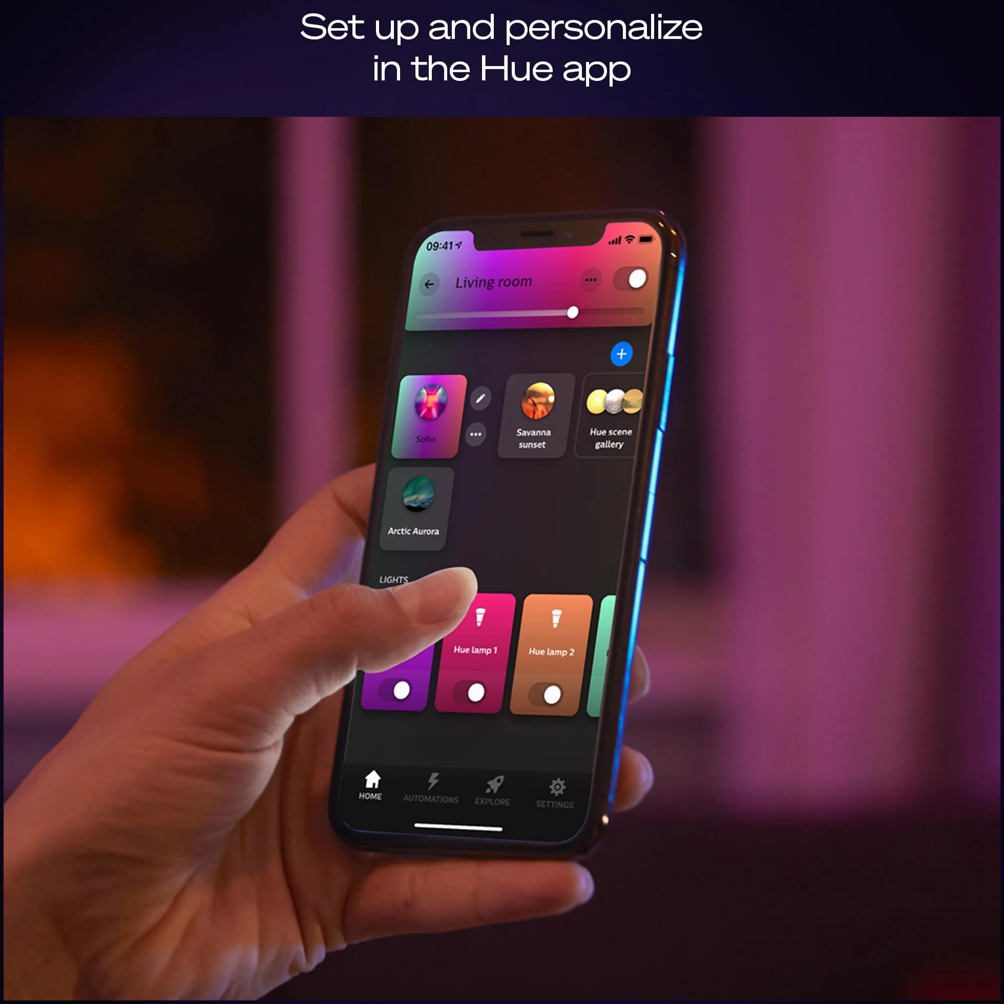 Philips Hue Devote inteligentny panel LED, Białe i Kolorowe Światło (Ambiance), Okrągły 30 cm, Biała Ramka do Wewnętrznego Oświetlenia Domu, Sufitu, Salonu, Kuchni, Przedpokoju, Zestaw 2 szt.