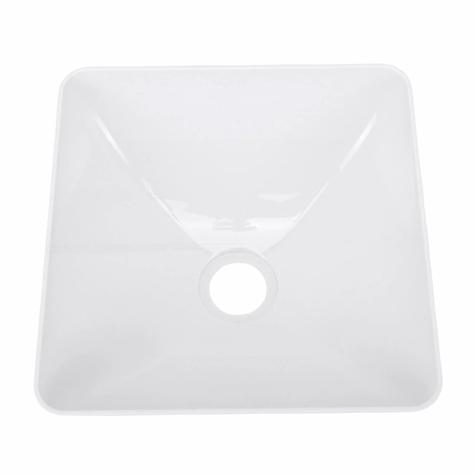 Zlew do łazienki do Samochodu Kempingowego, Kwadratowy Akrylowy Zlew Kuchenny Samochodu Kempingowego 11,3 X 11,3 X 5,6 Cala, Wpuszczany Uchwyt Blatu, Otwór Odpływowy 50 Mm, Umywalka