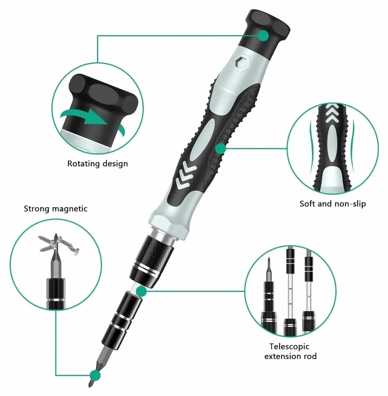 Zestaw Precyzyjnych Śrubokrętów 132 W 1, Bity Magnetyczne Do Śrubokrętów, Bity Torx Hex, Komputer, Telefon, Profesjonalny Zestaw Narzędzi Do Naprawy Uchwytu Wydajne I Praktyczne