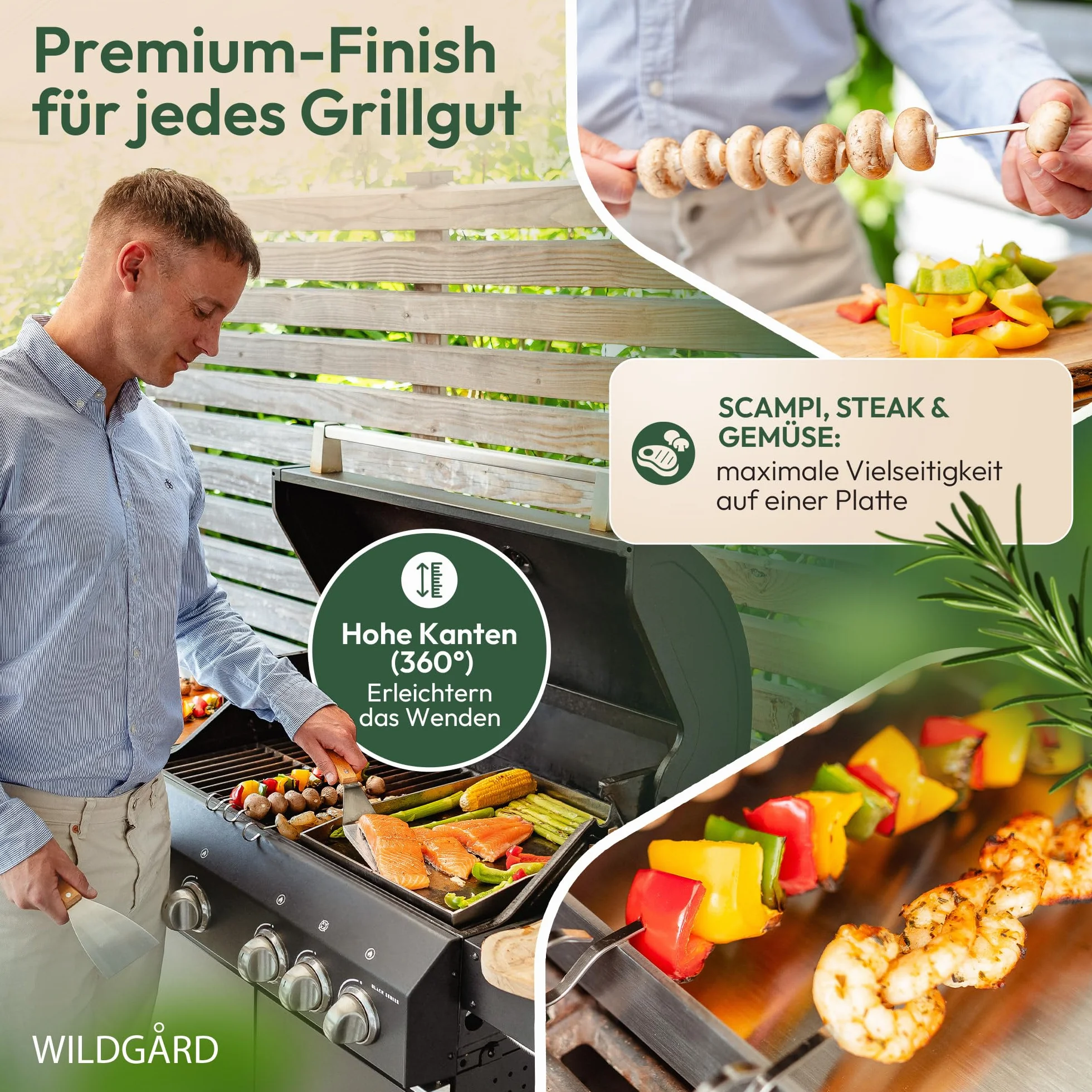 Plancha płyta grillowa ze stali nierdzewnej 35x25 cm do grilla gazowego BBQ