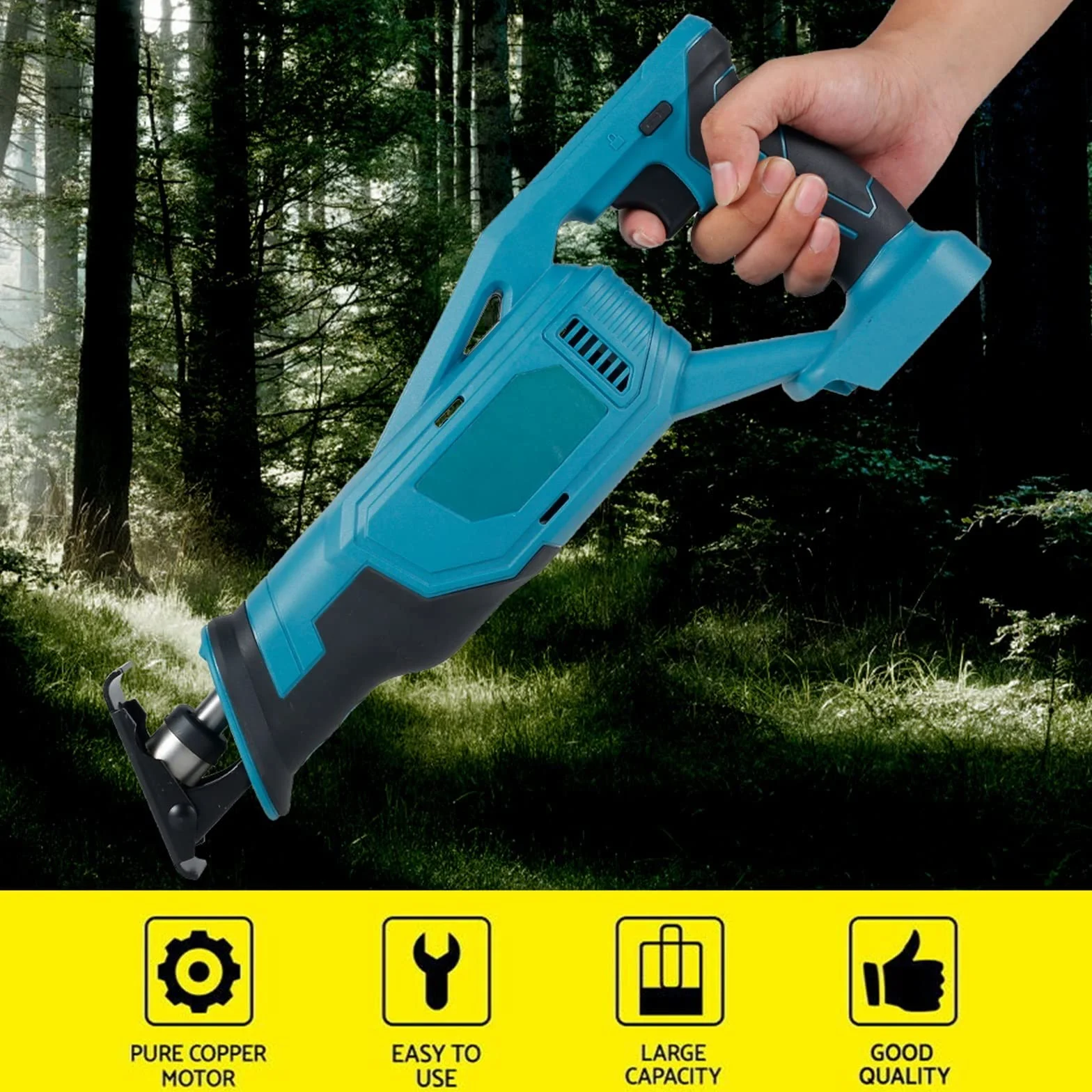 Miniaturowa piła stołowa Bezprzewodowa elektryczna piła szablasta Regulowane trzy tryby orientacji Piła do cięcia Bezszczotkowe elektronarzędzia