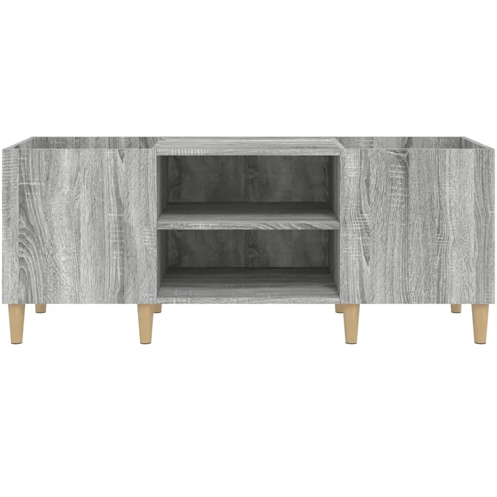 Sonoma szafka panelowa, szara, 121 x 38 x 48 cm, płyta drewnopochodna, miejsce do przechowywania płyt winylowych LP, stabilna płyta górna, szafka pod telewizor, szafka pomocnicza, szafka na akta