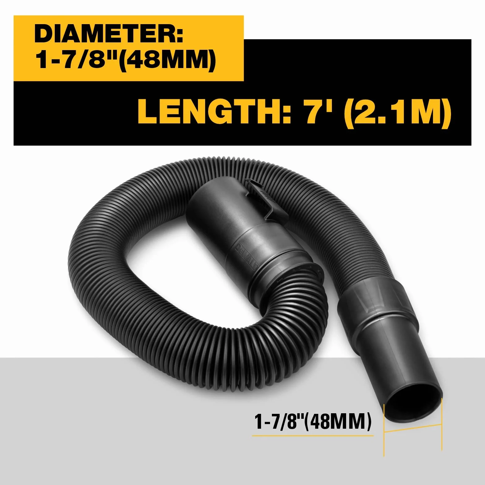 DEWALT DXVA19-2600 przedłużony wąż Super Flex, czarny
