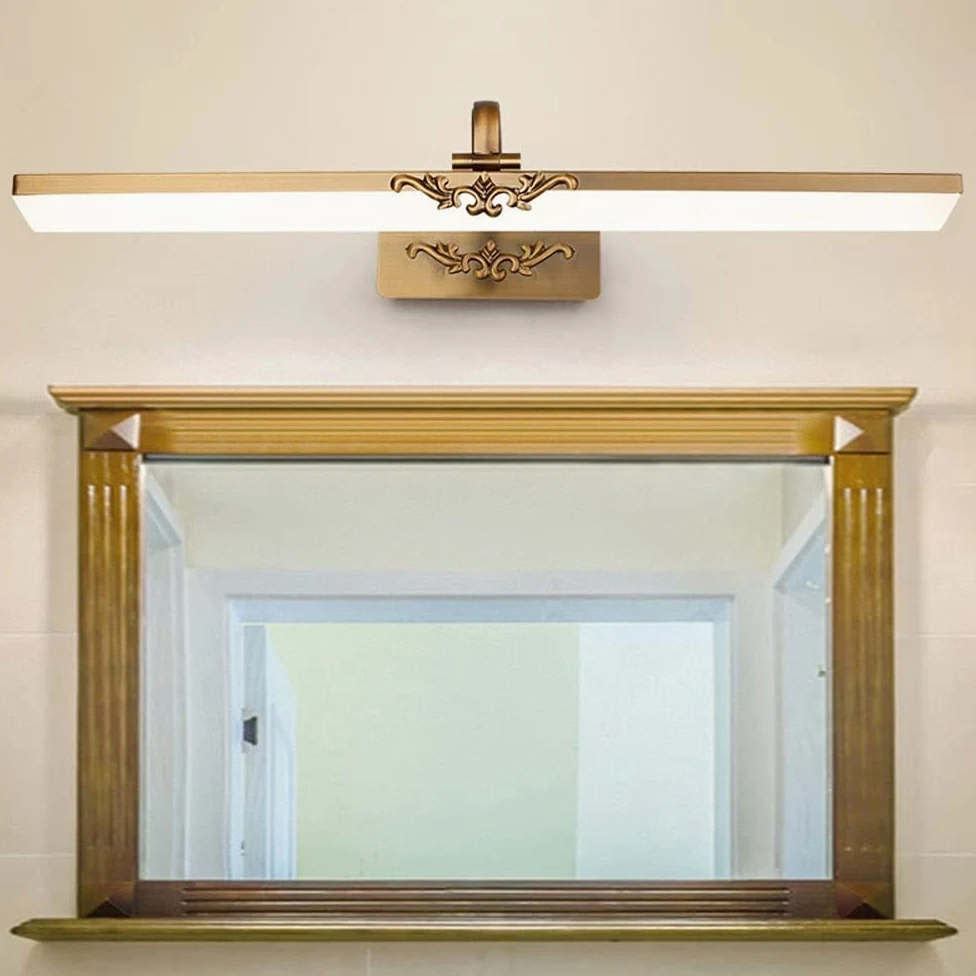 XANAYXWJ lustrzana LED Vintage kinkiet toaletka łazienkowa, oświetlenie obrazu w ramce, oświetlenie toaletki wiejskiej Lustrzane przednie lampy do wanny toaletka toaletka ścienna kinkiet