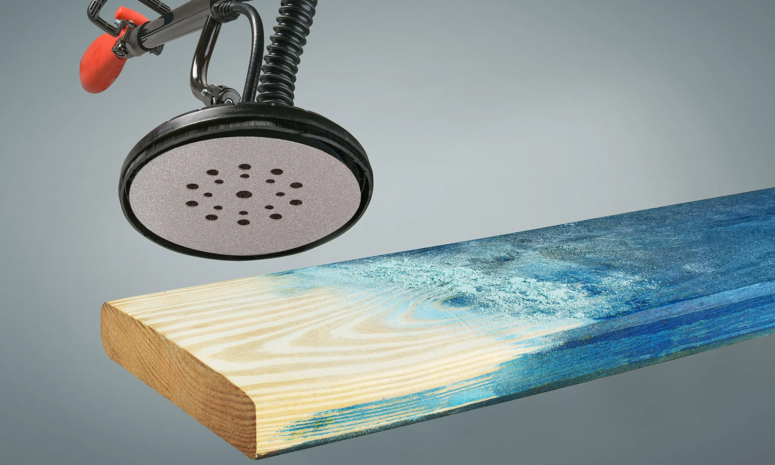 kwb Quick-Stick tarcza szlifierska K 120 – do szlifierek z długimi szyjkami i szlifierek do płyt gipsowo-kartonowych – włókno szklane, perforowane na rzep – Ø 225 mm (5 szt.)