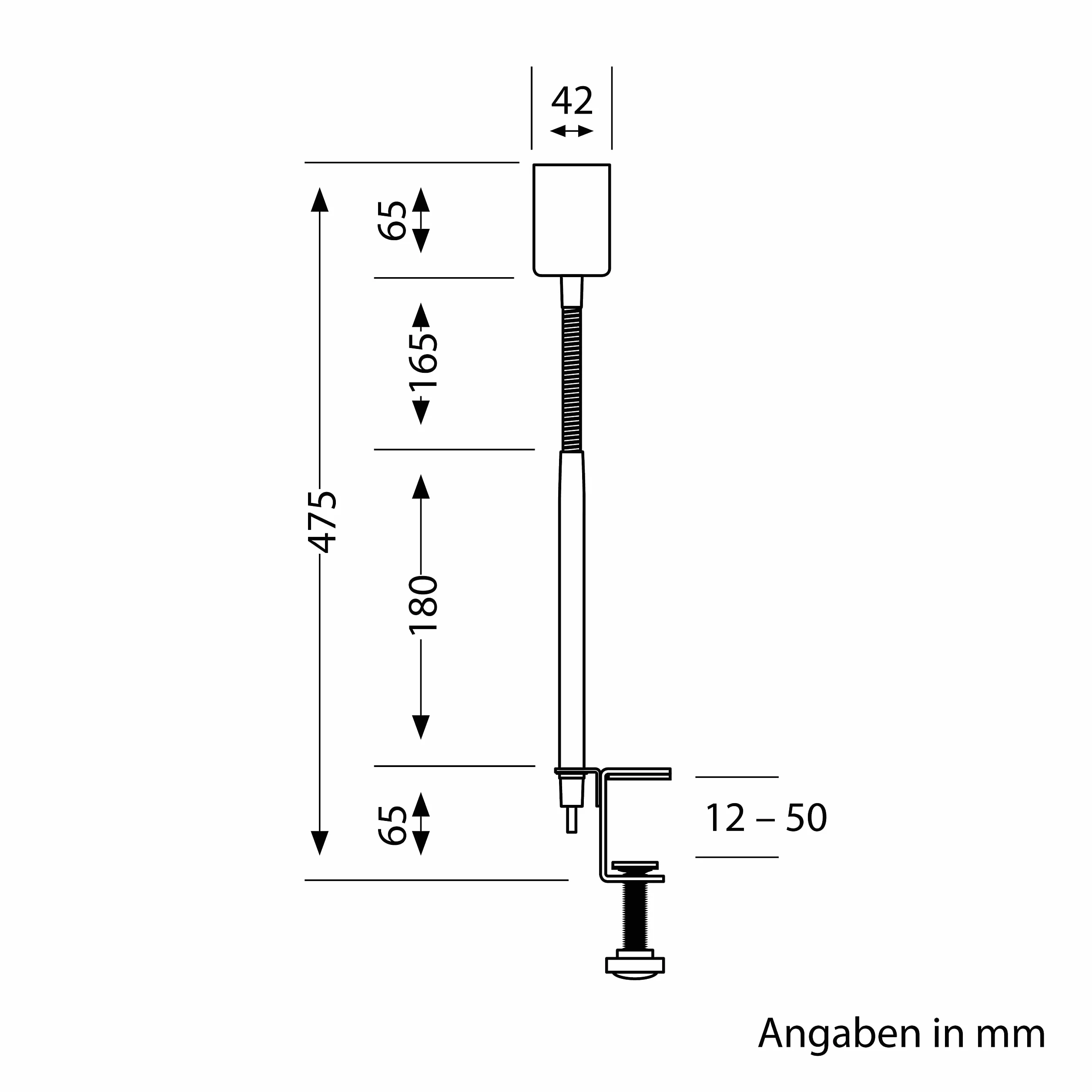ledscom.de Lampa zaciskowa, gęsia szyja LELE, przełącznik, czarny mat, 1x E27 maks. 60W