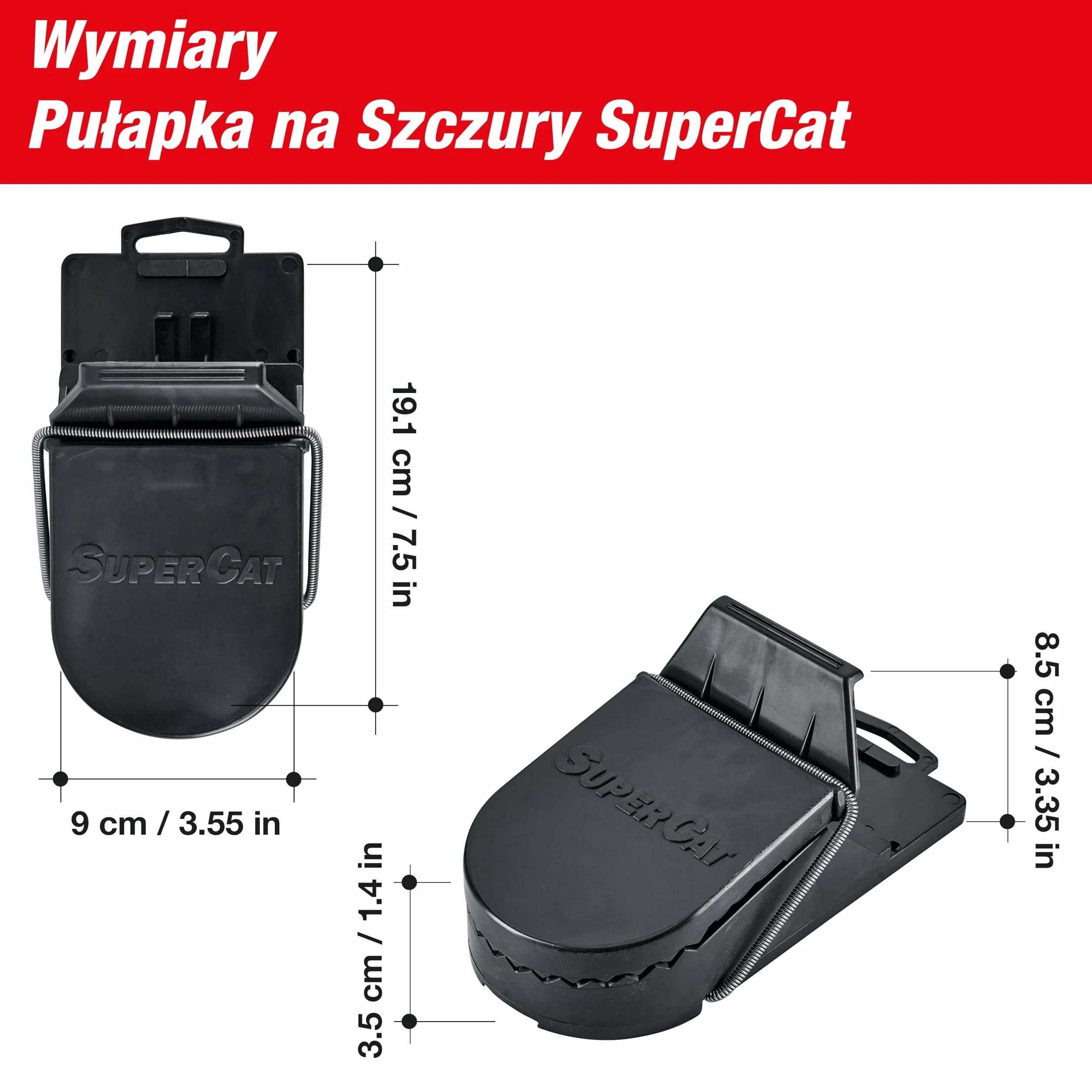 SWISSINNO Pułapka na szczury SuperCat – 1 pułapka z przynętą