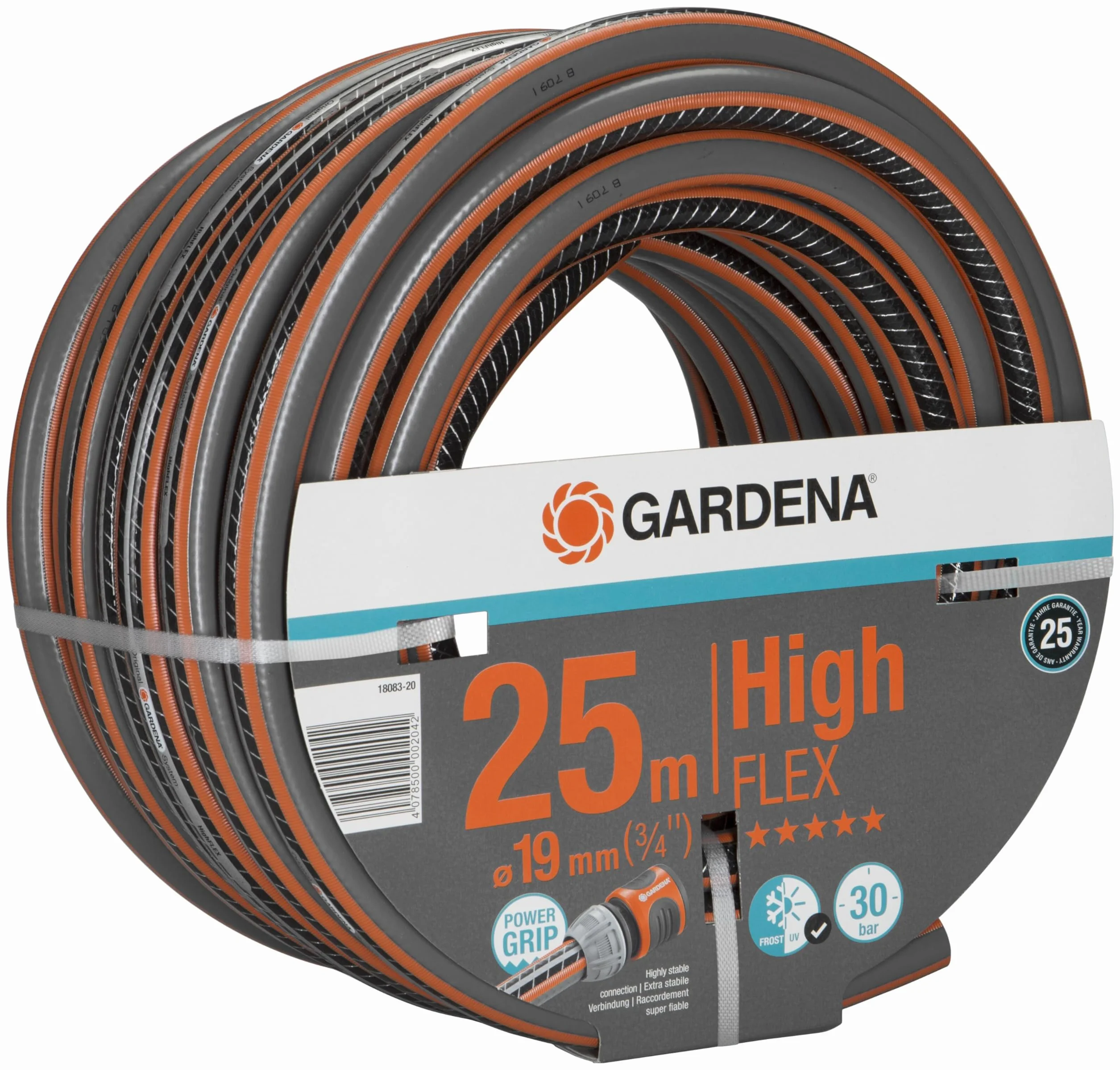 Gardena Comfort HighFLEX wąż ogrodowy 19 mm 3/4" 25 m 30 bar Power Grip 18083-20