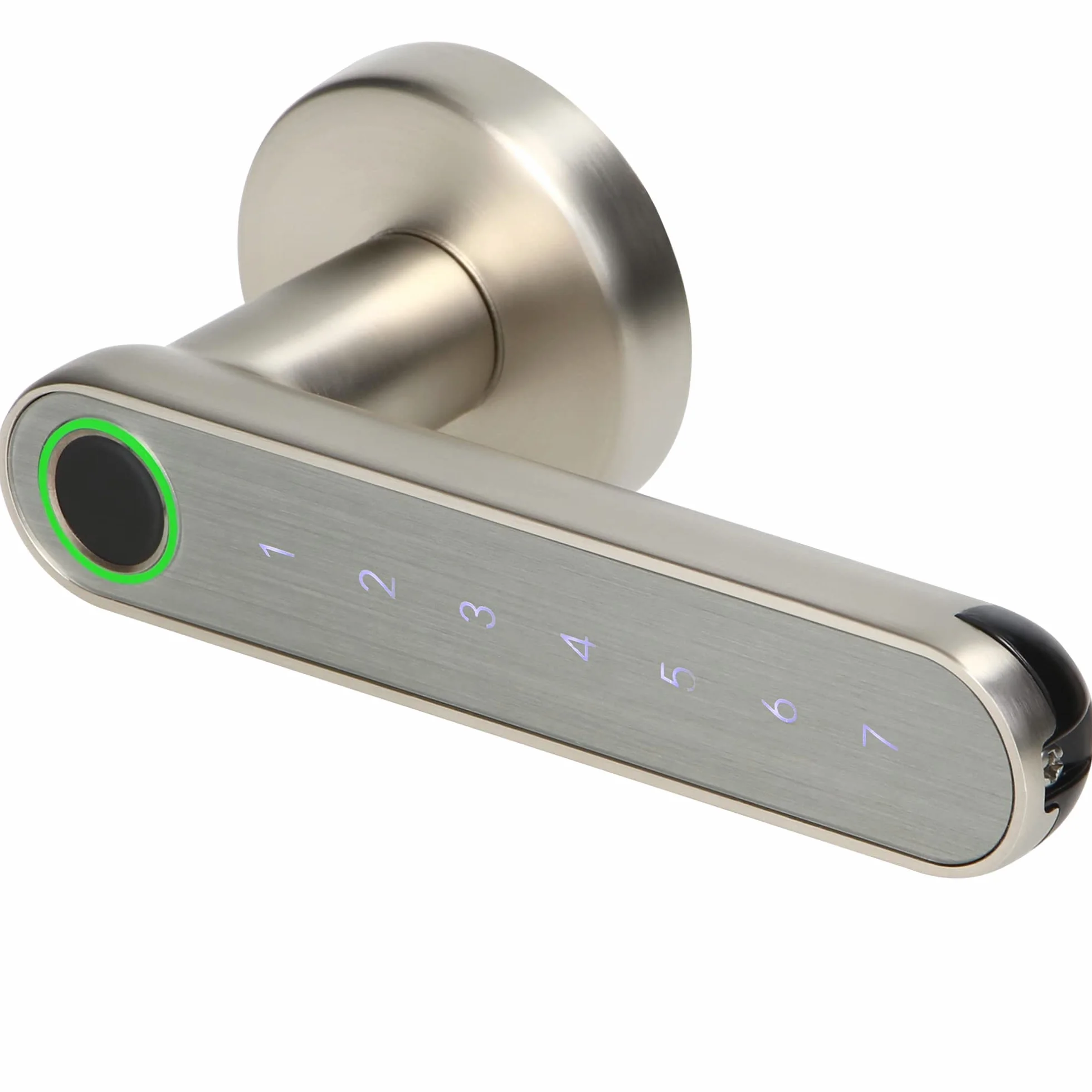 Inteligentny uchwyt klawiatura dotykowa czytnik linii papilarnych Bluetooth 4.0 nikiel
