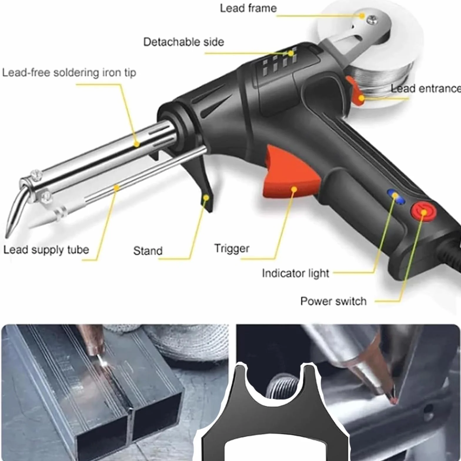 Laserowa spawarka do metalu, ręczna spawarka laserowa, przemysłowe spawarki wewnętrznego użycia, z pięcioma taśmami cyny, 110 V, usuwanie rdzy, cięcie/spawanie