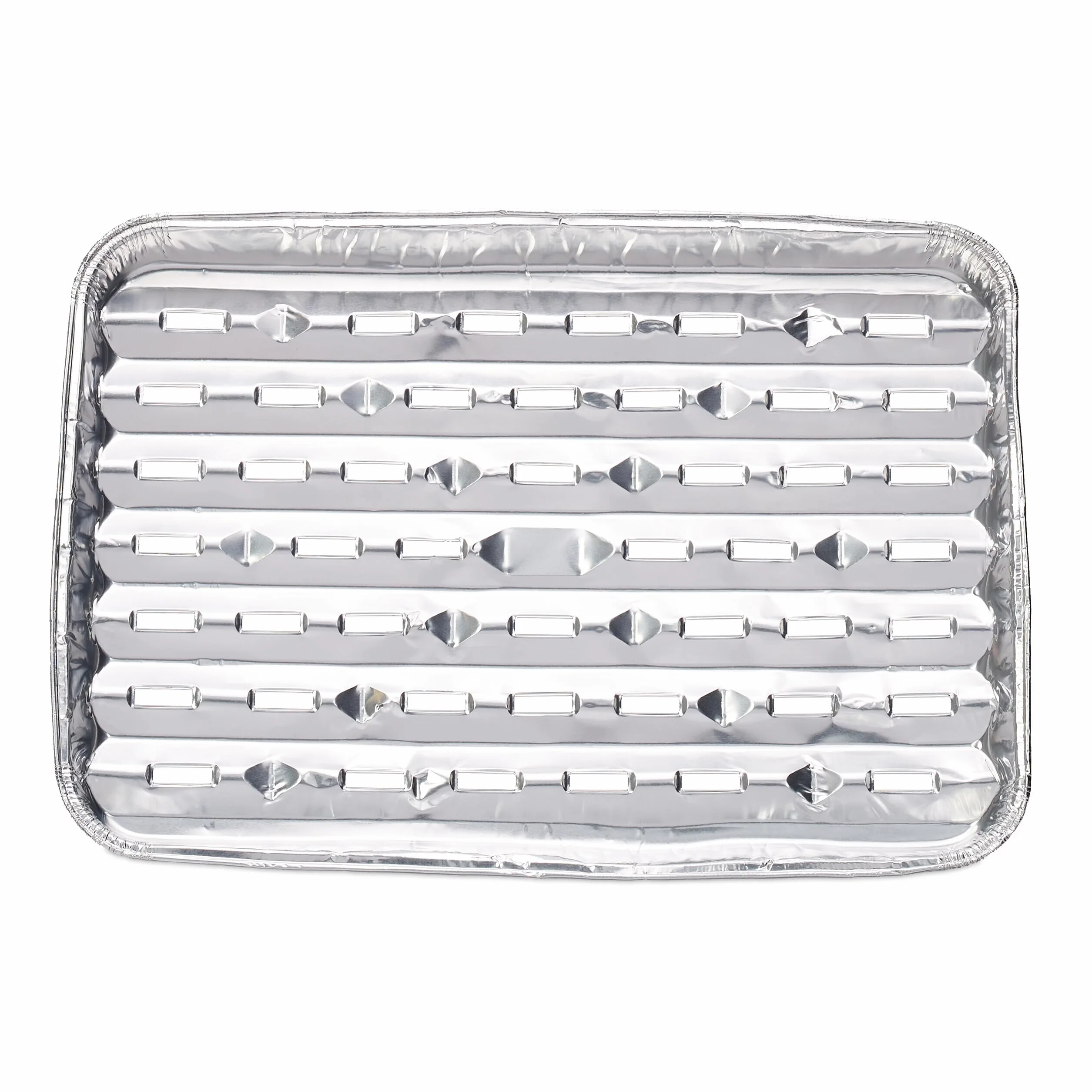 Relaxdays Aluminiowa tacka grillowa, zestaw 25 sztuk, szer. x gł.: 34 x 22 cm, aluminiowa miska z otworami, do 260°C, grill i piekarnik, kolor srebrny