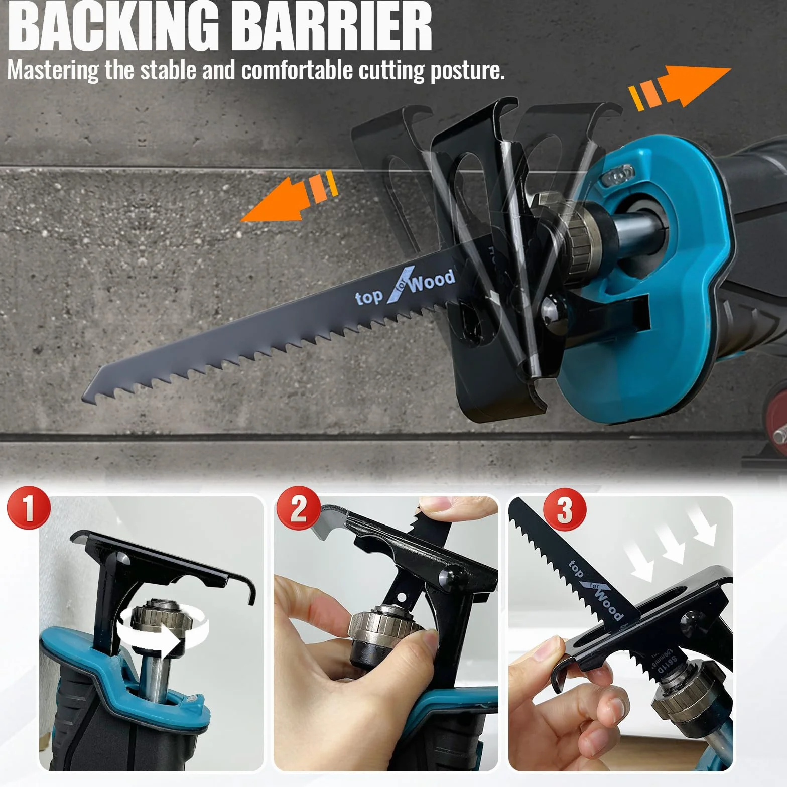 Akumulatorowa piła szablasta 21 V, akumulatorowa piła szablasta z 2 akumulatorami 3000 mAh 18 V, 4 brzeszczoty, 3500 obr./min, piła szablasta o zmiennej prędkości do cięcia drewna, metalu i PCW