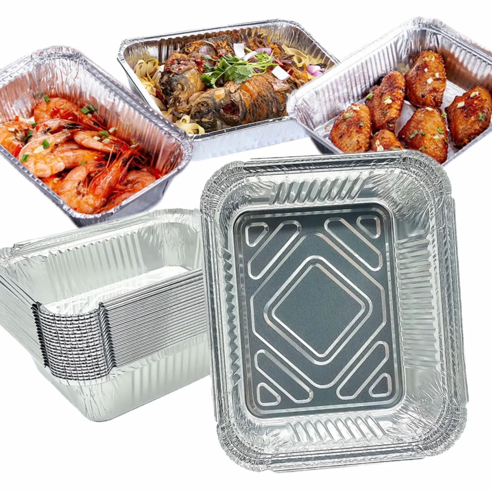 Miseczki aluminiowe，Aluminiowe tacki do grilla, tacki ociekowe, tacki do grillowania – 25 sztuk jednorazowych misek z folii aluminiowej, pasują do pieczenia, smażenia, gotowania
