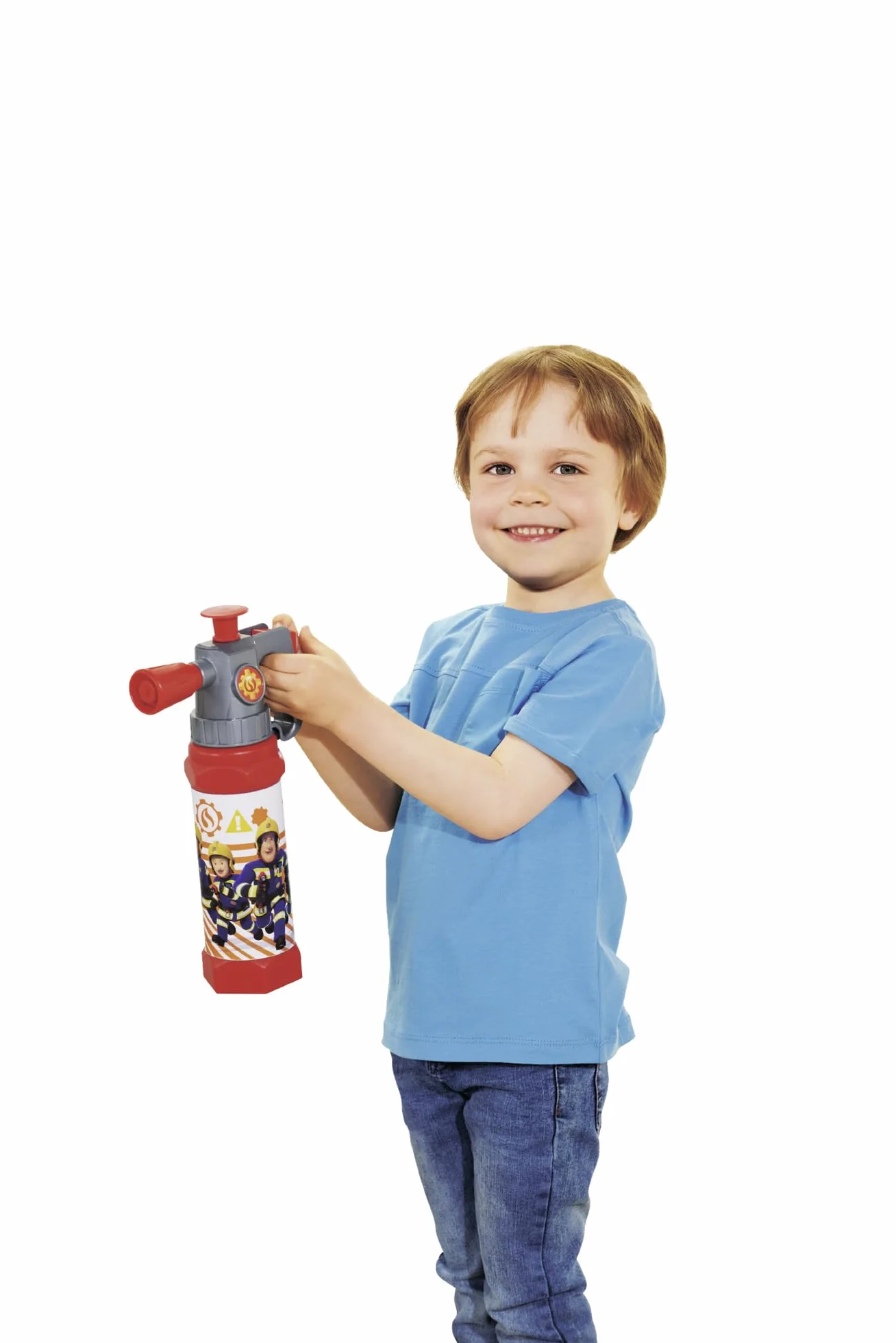 Simba 109252612 Strażak Sam gaśnica XL, z uchwytem, wodoodporna banderola, 31 cm, pojemność zbiornika 650 ml, zasięg 6 m, od 3 lat