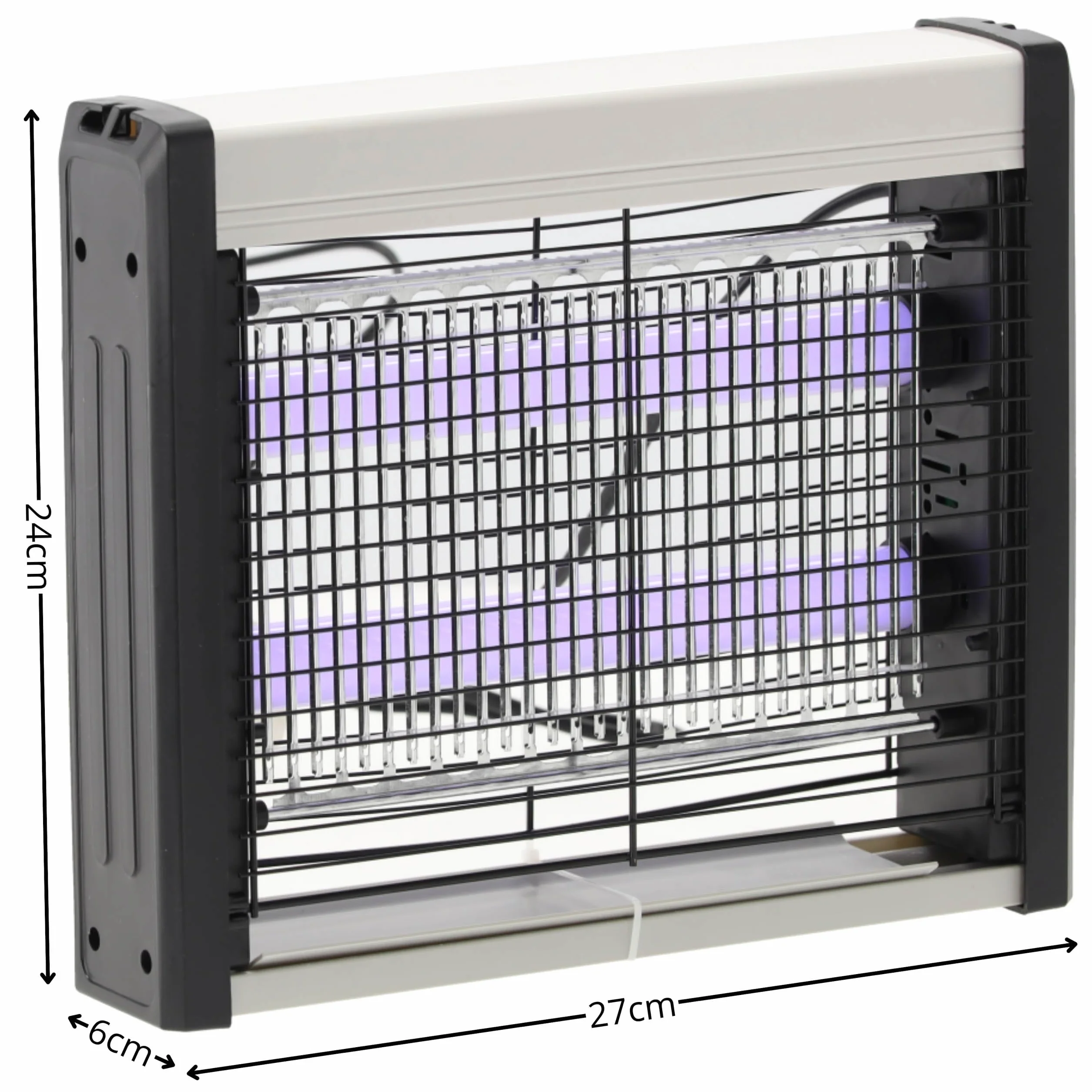 Lampa OWADOBÓJCZA LED, przeciw komarom, ELEKTRYCZNA pułapka na owady, SKUTECZNA 27x6x24 cm (A)