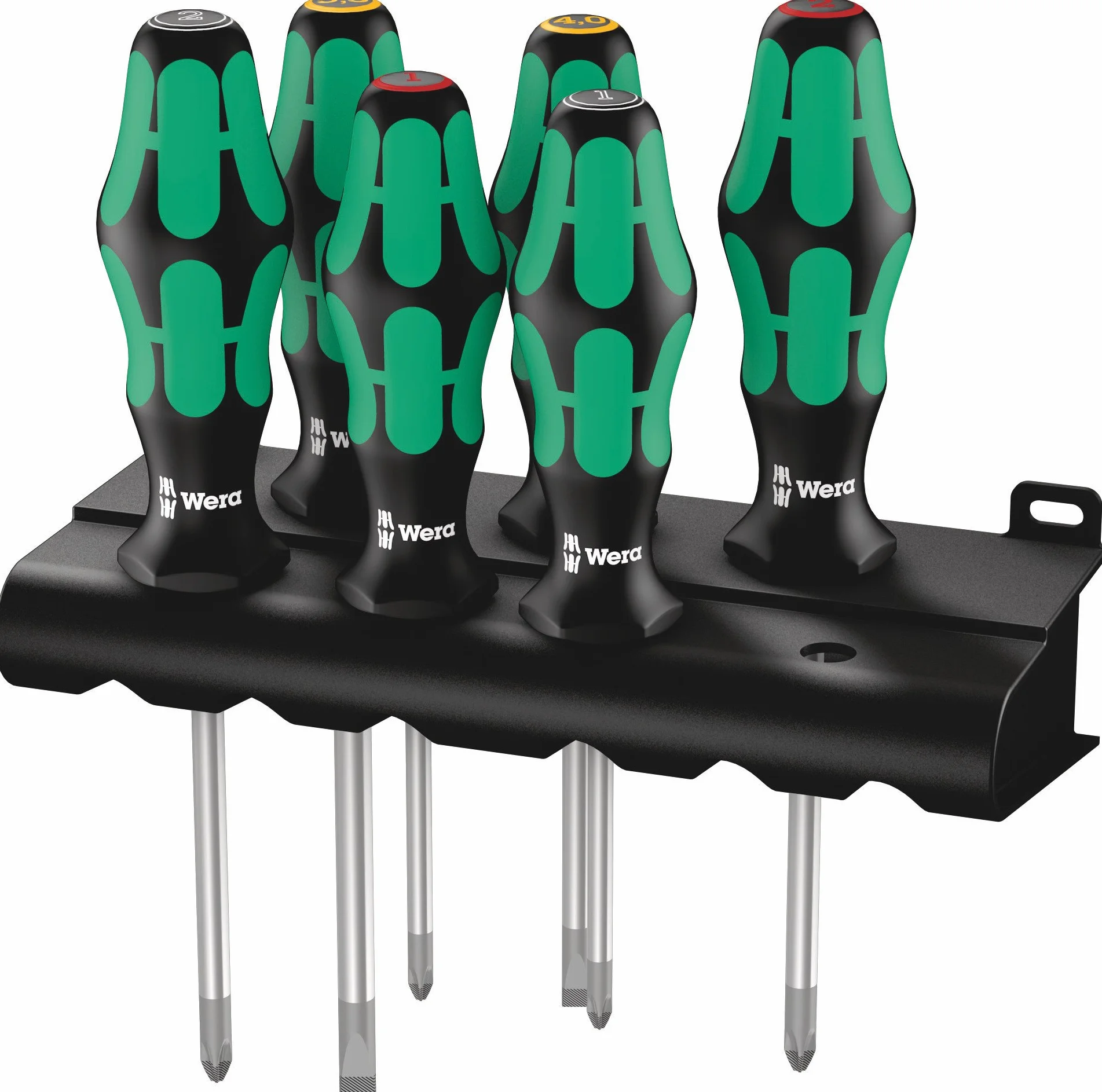 Zestaw wkrętaków Wera 335/350/355/6 Kraftform Plus Lasertip + Rack, 6 sztuk, 05105622001