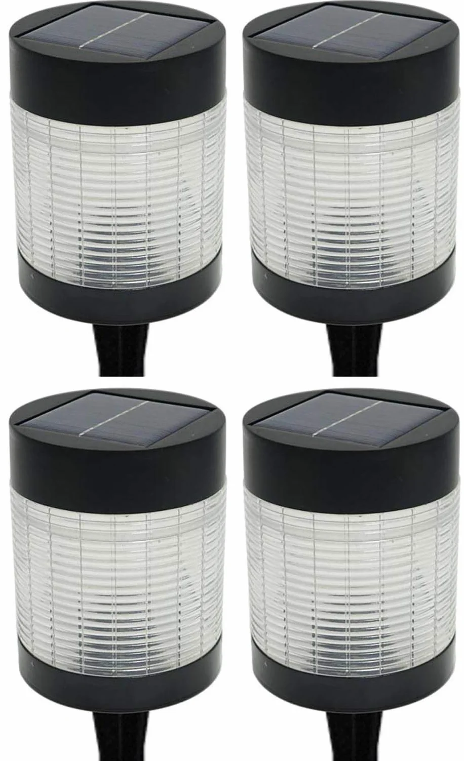 4 x lampa solarna LED 100 lumenów wraz z akumulatorem lampa ogrodowa 11 cm