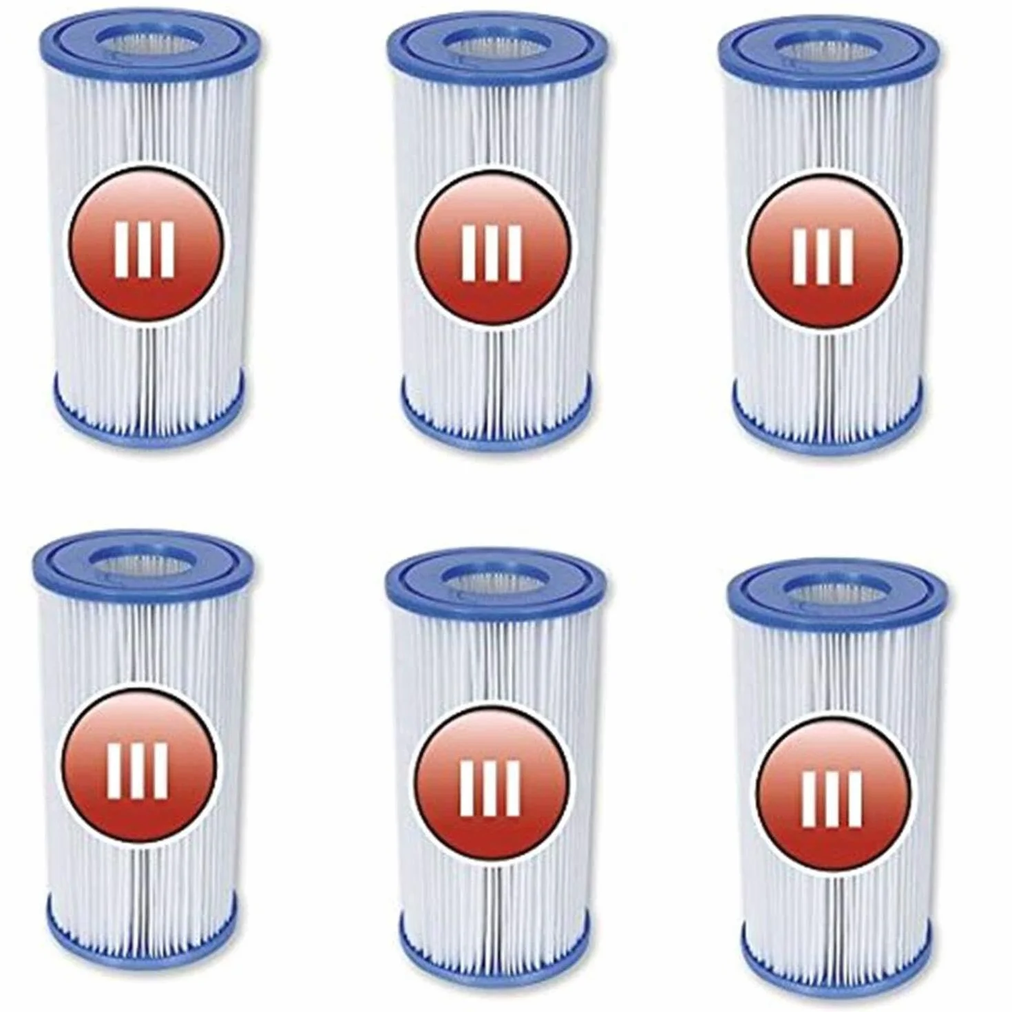 Bestway Flowclear wkład filtrujący rozm. III 10,6 x 20,3 cm, zestaw 6 sztuk