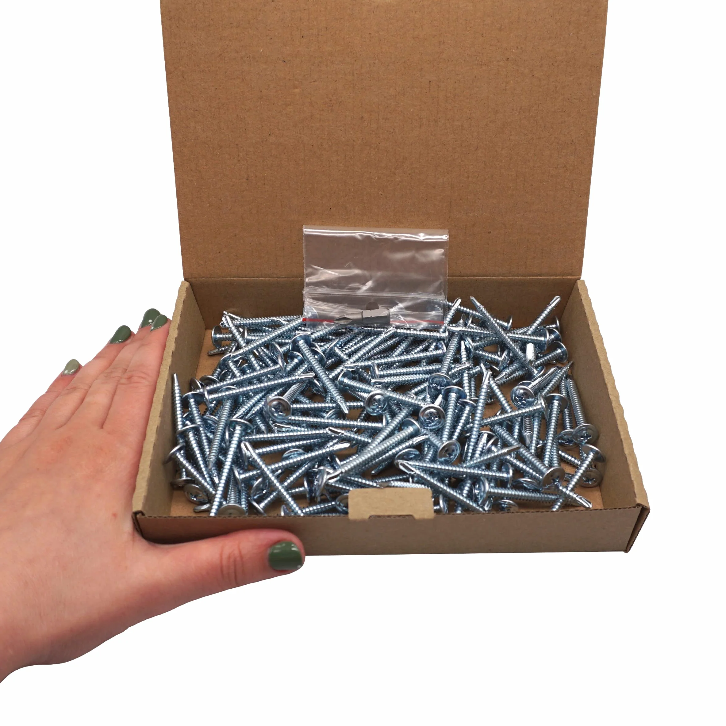 (opakowanie 60 szt.) Śruby ze stali ocynkowanej 4,2 x 45 mm, zmodyfikowana głowica kratownicy, śruba samogwintująca (60, 4,2 x 45 mm)