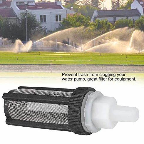 TOPINCN Filtr mikropompy ze stali nierdzewnej 8 mm akcesoria do węża