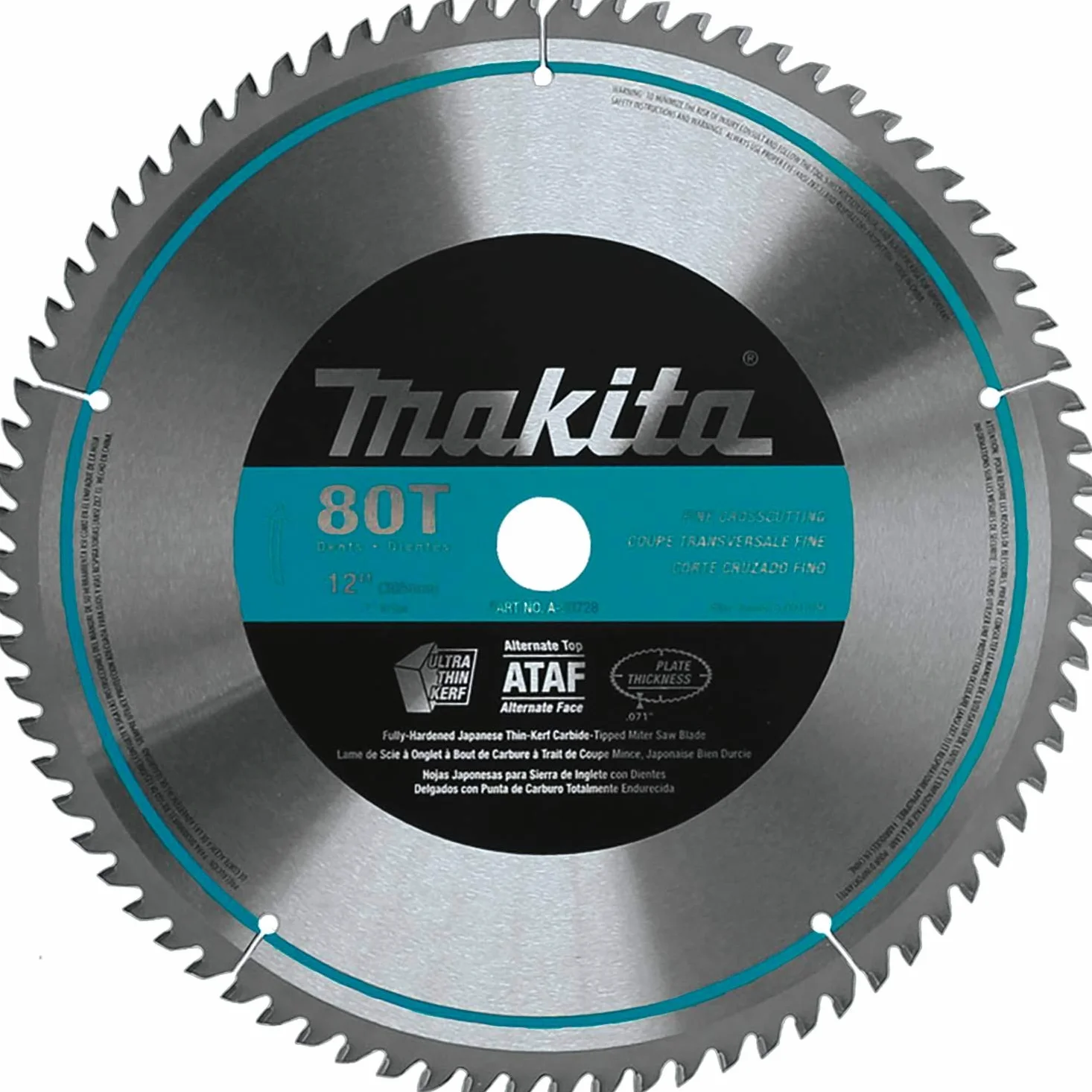 Makita A-93728 30 cm 80 zębów mikro polerowane ostrze ukośne
