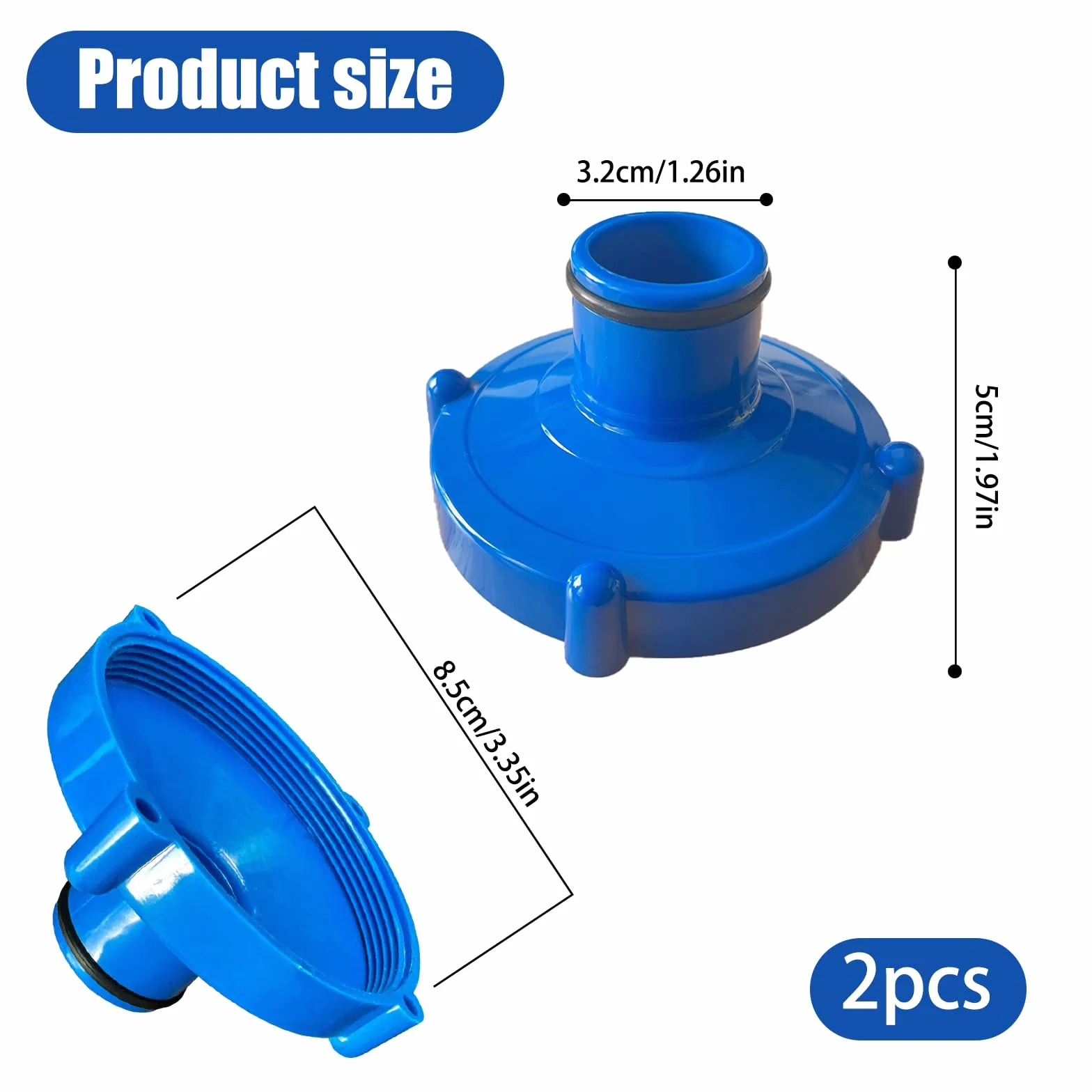Adapter Odkurzacza Basenu, Adapter Węża do Basenu 2szt