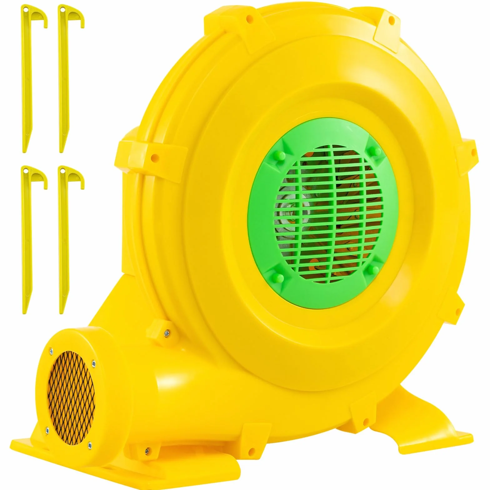 COSTWAY Dmuchawa 750 W do Zamków Dmuchanych, Mocny Wentylator z Uchwytami i Kotwami, Pompka do Nadmuchiwanych Zamków, Zjeżdżalni Wodnych i Dekoracji (1250 m³/h, 1780 Pa)